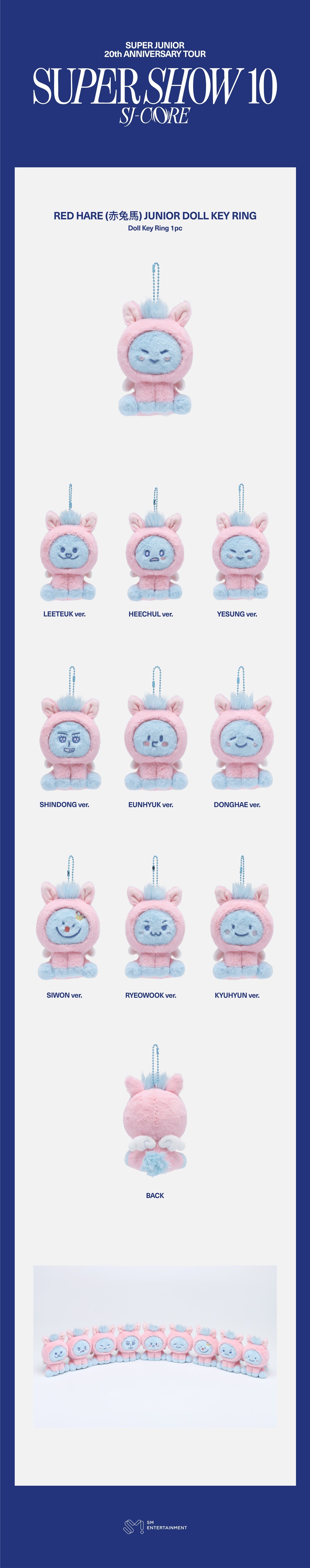 RED HARE JUNIOR DOLL KEY RING - SUPER JUNIOR 20th Anniversary TOUR SJ-CORE in SEOUL MD