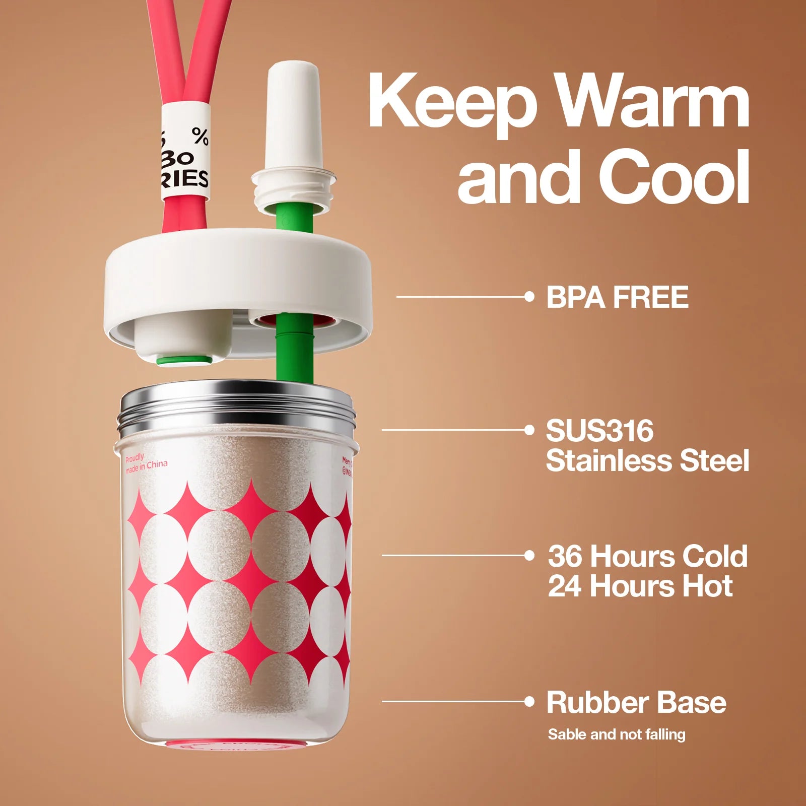 CHAKO LAB - BOBO CUP Stainless Steel – Magical Night (Christmas Edition) (485ml)