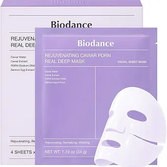BIODANCE - Rejuvenating Caviar PDRN Real Deep Mask 4ea
