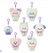 BTS -BT21 minini Doll Keyring Rainbow