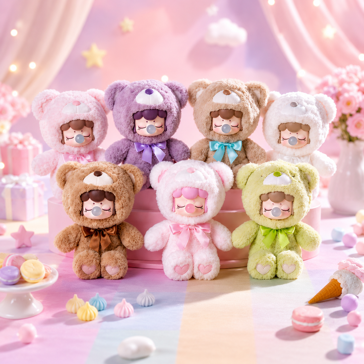 Rolife - Nanci Colorful Chocolate Cutie Bears Plush Blind Box