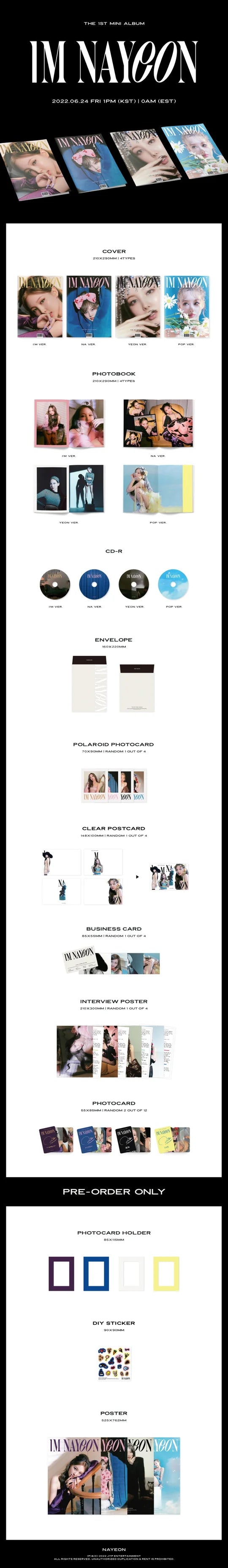 NAYEON - The 1st Mini Album [IM NAYEON] (Random ver.)