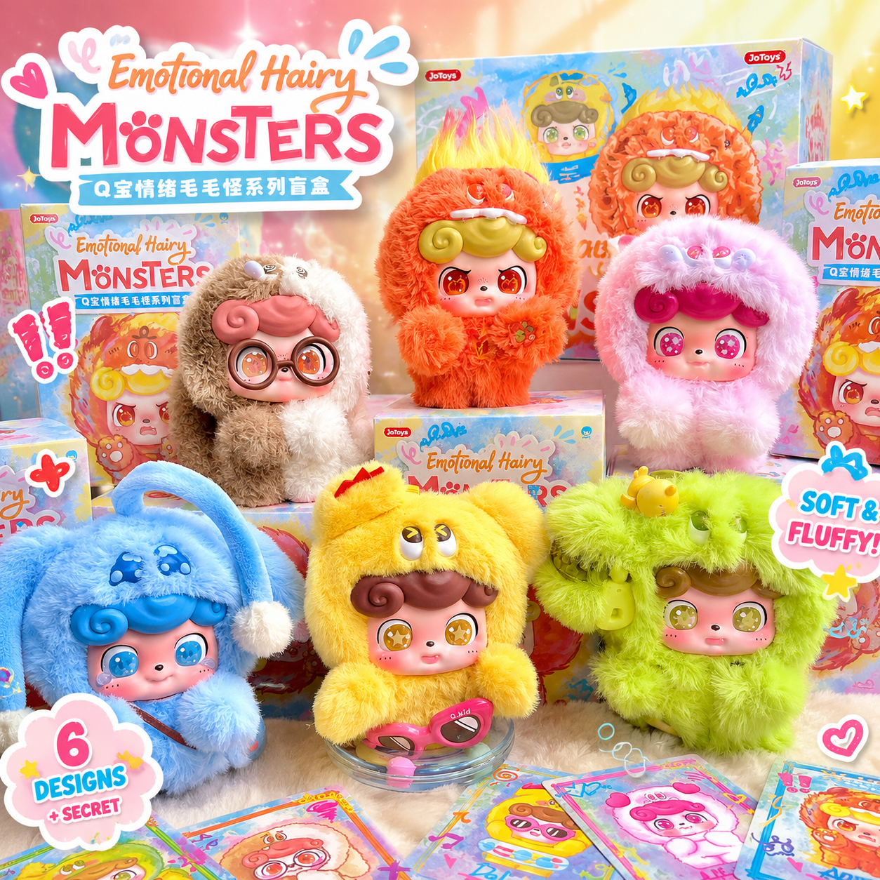 JOTOYS - Emotional Hairy Monsters Series Blind Box