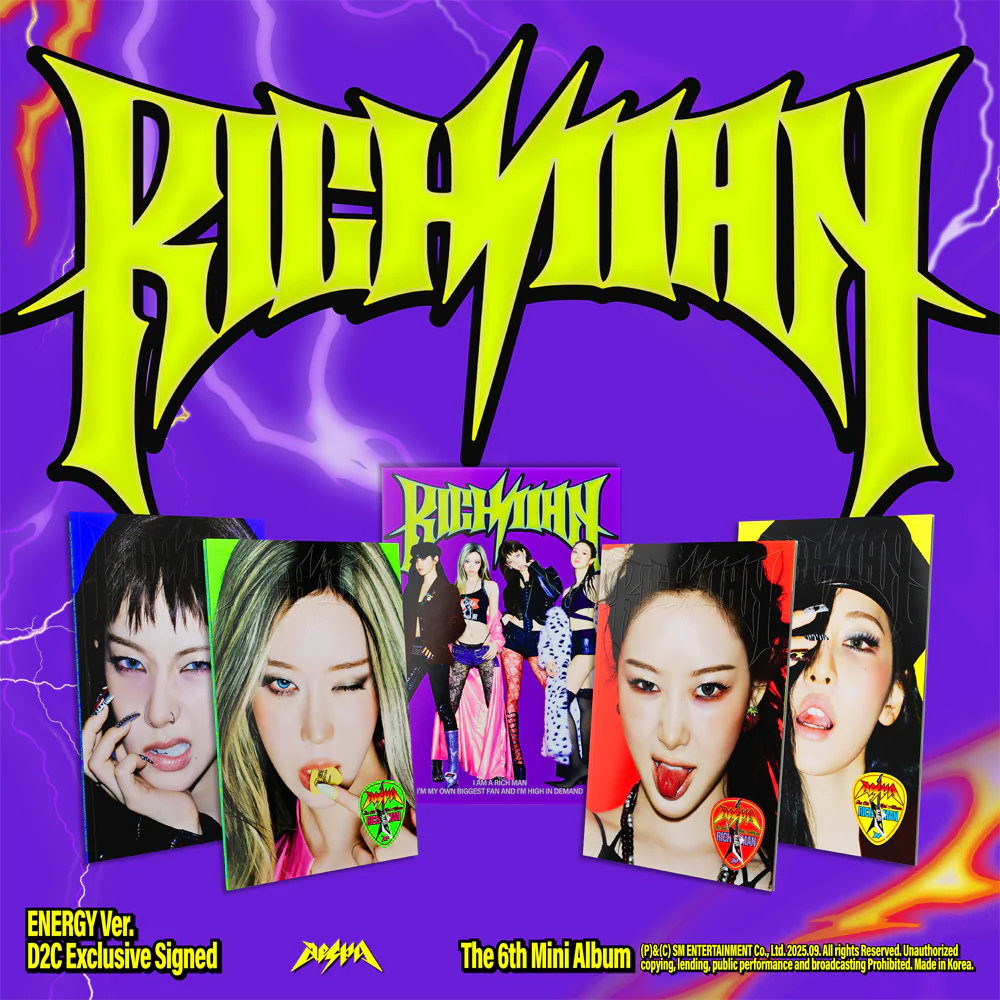 (Signed) aespa - The 6th Mini Album 'Rich Man' (ENERGY Ver.)