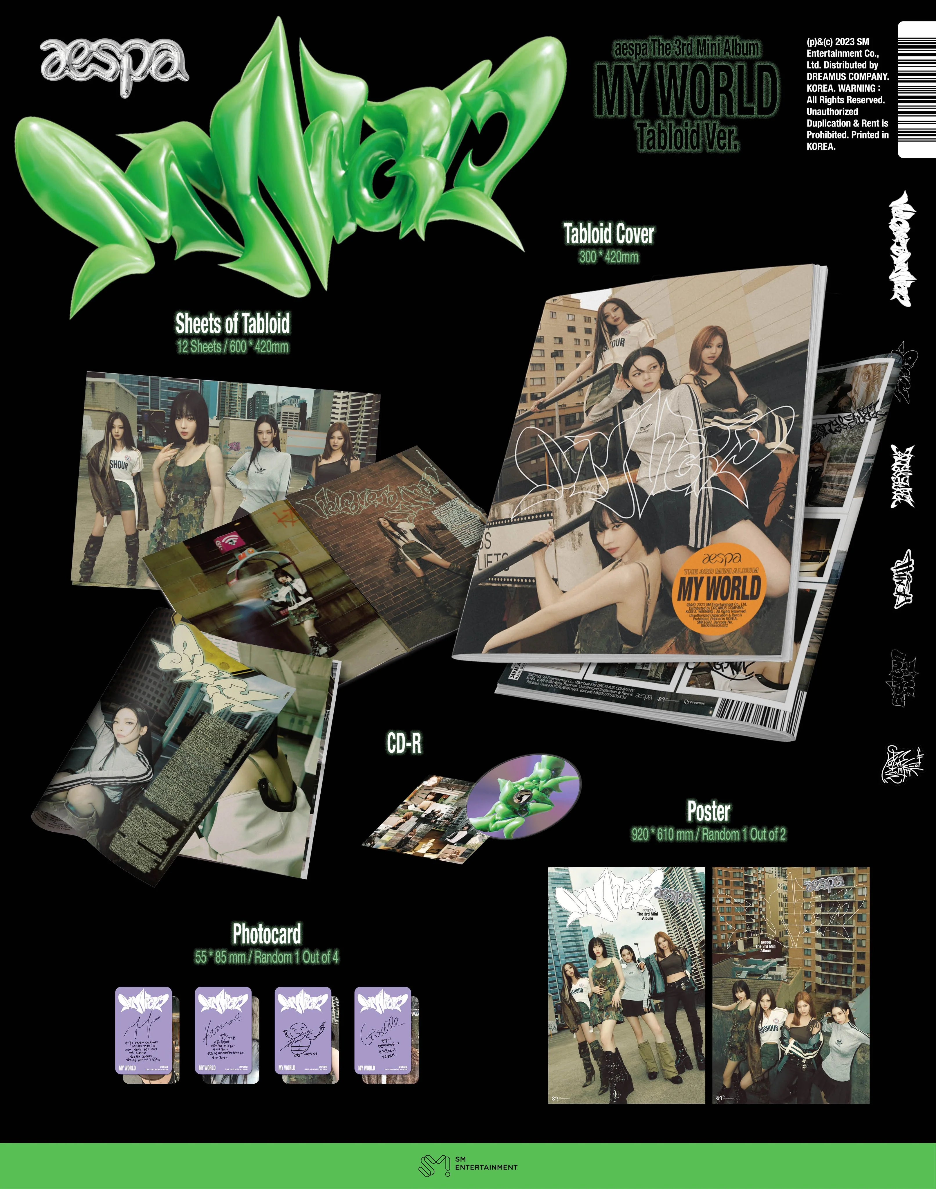 aespa - The 3rd Mini Album [MY WORLD] (Tabloid Ver.)