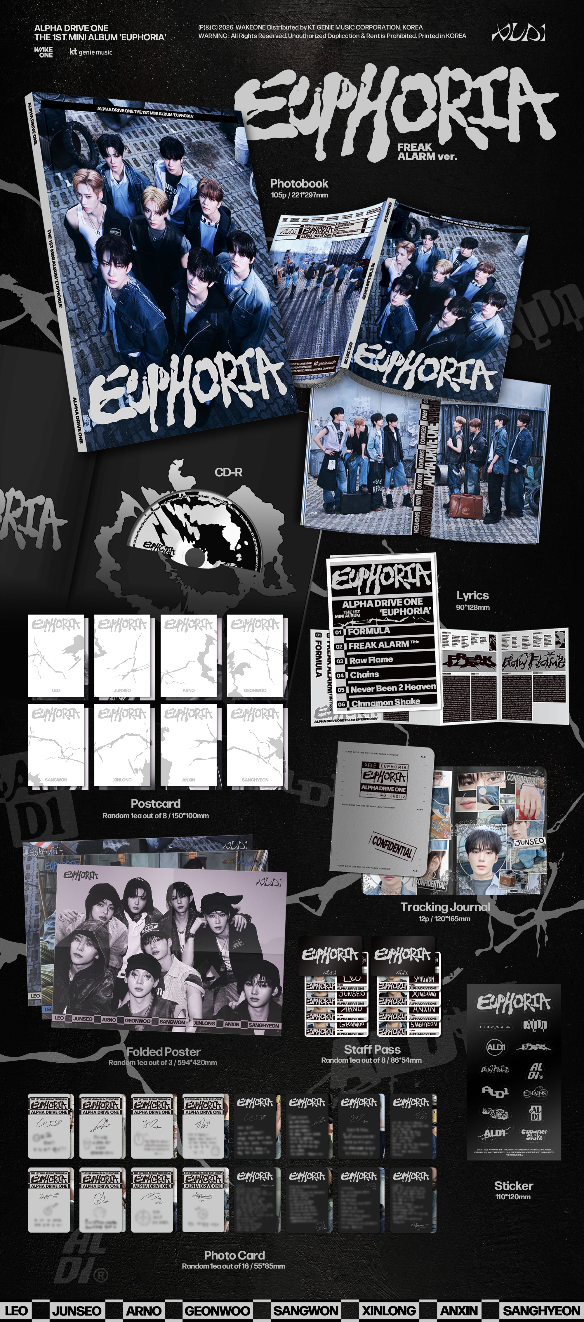ALPHA DRIVE ONE - 1st mini album ‘EUPHORIA’ (FREAK ALARM ver.)