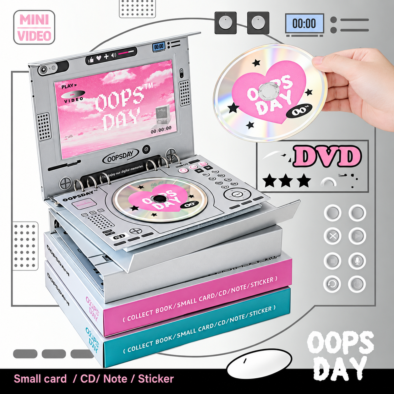 Binder con estilo retro de cassette DVD