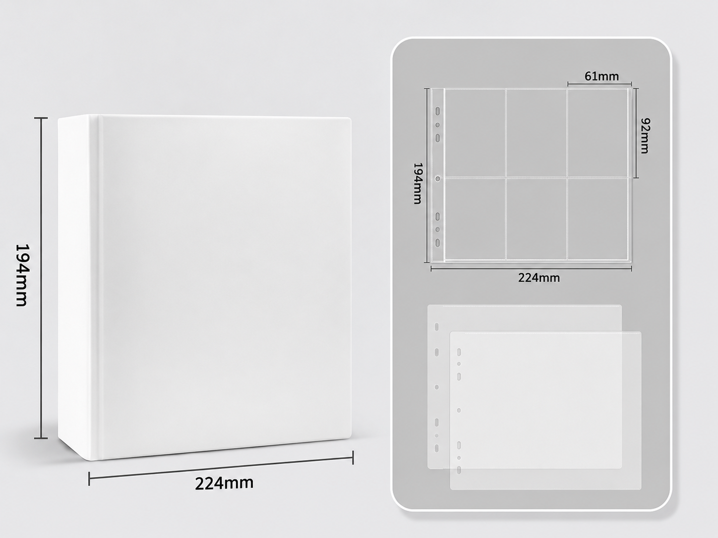 Binder blanco de tapa dura