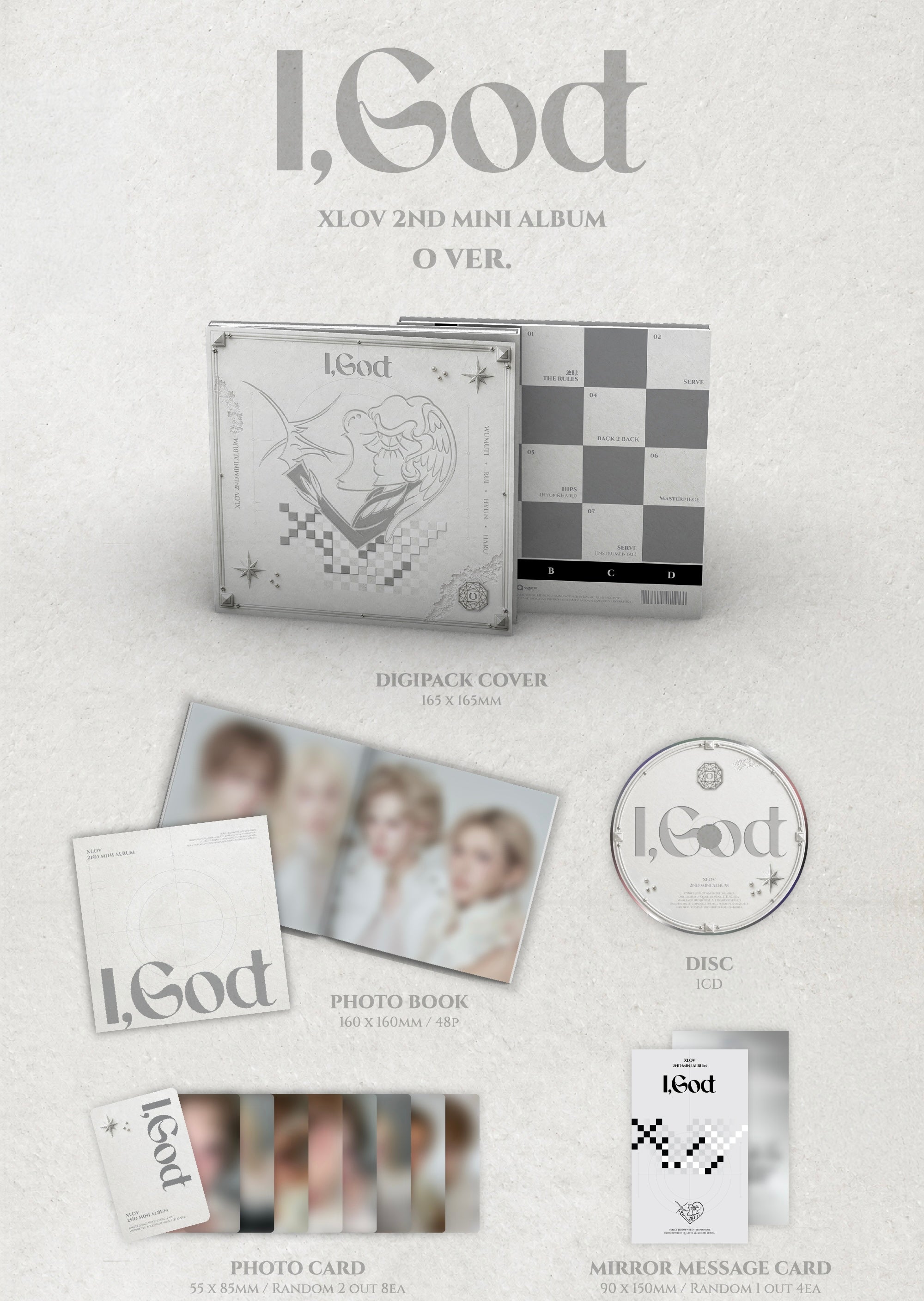 XLOV - I,God [2nd Mini Album - 4 Set Package] (Random Ver.)