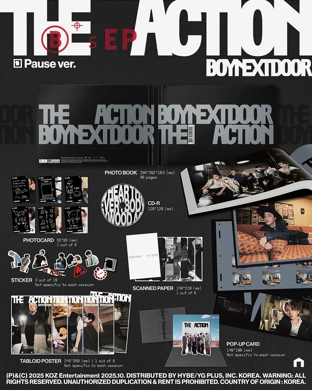 BOYNEXTDOOR - The Action [5th EP Album](Random ver.)