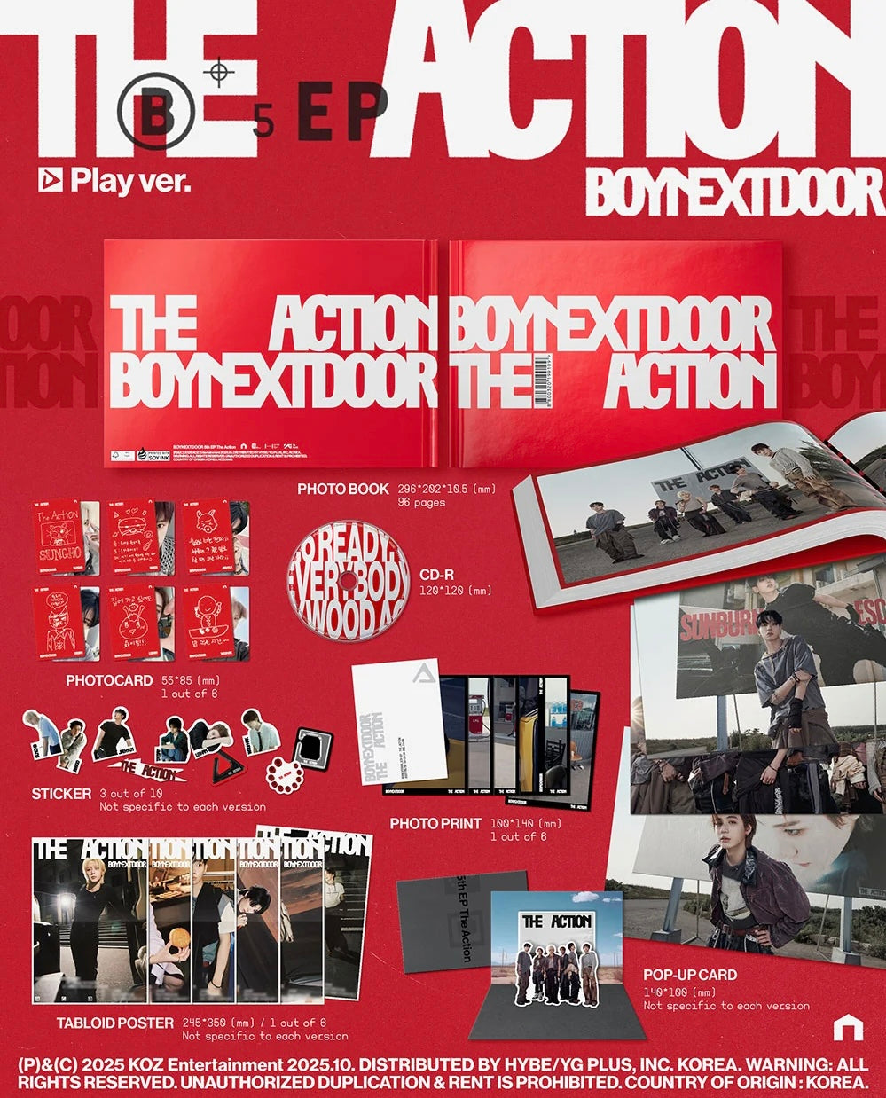 BOYNEXTDOOR - The Action [5th EP Album](Random ver.)