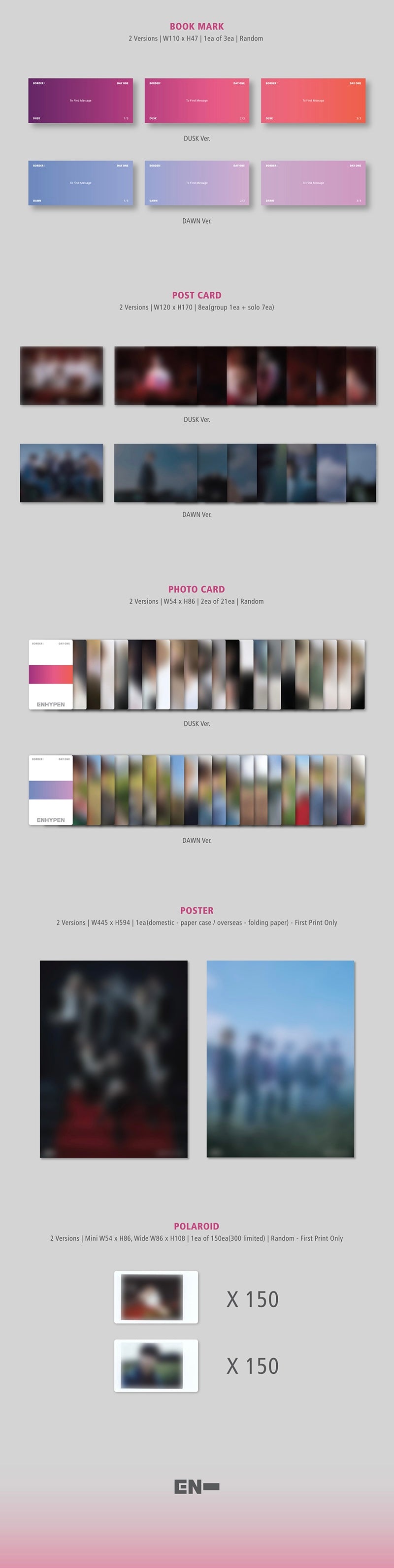 ENHYPEN - BORDER : DAY ONE [1st Mini Album] (Random Ver.)