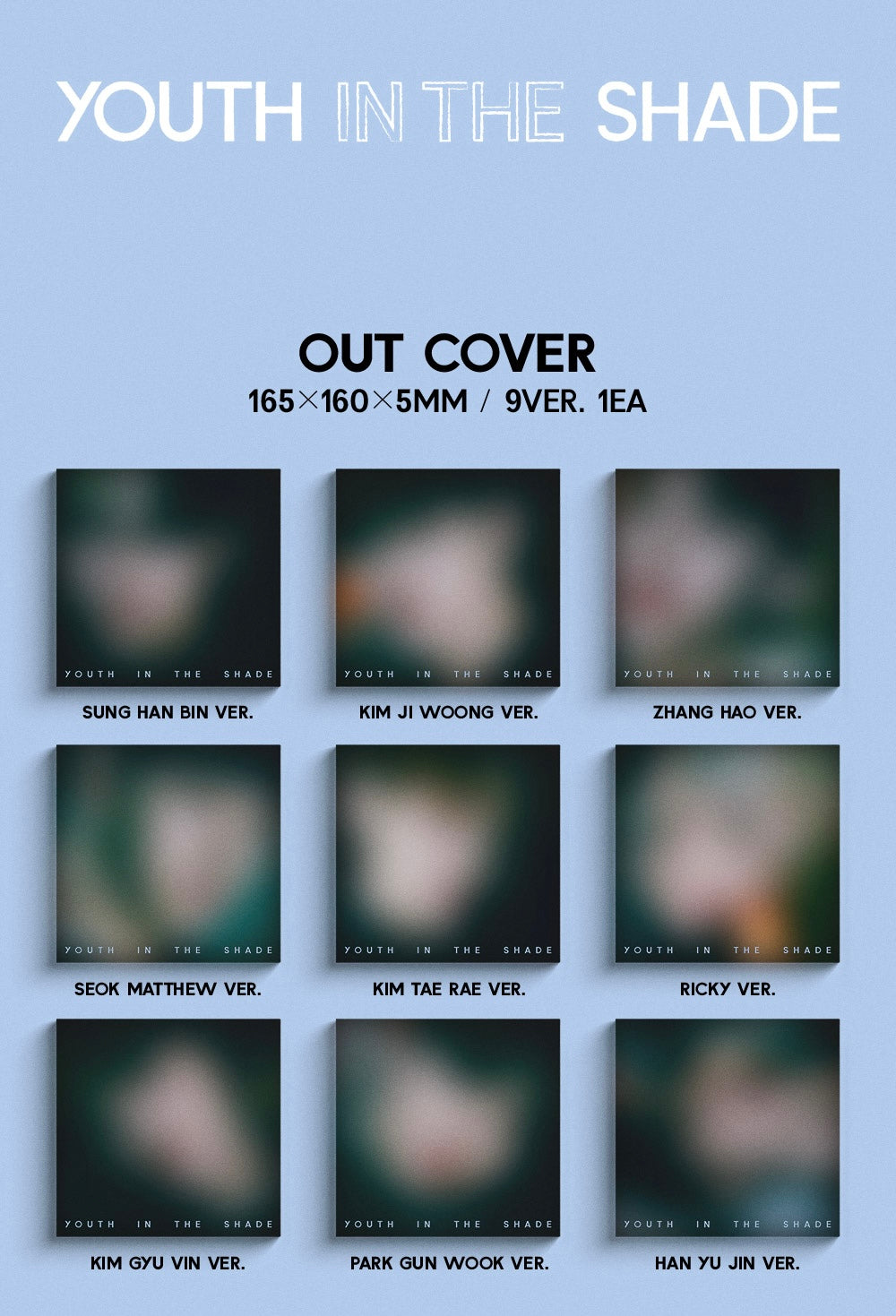 ZEROBASEONE - 1st Mini Album Digipack - YOUTH IN THE SHADE (Random Ver.) CD