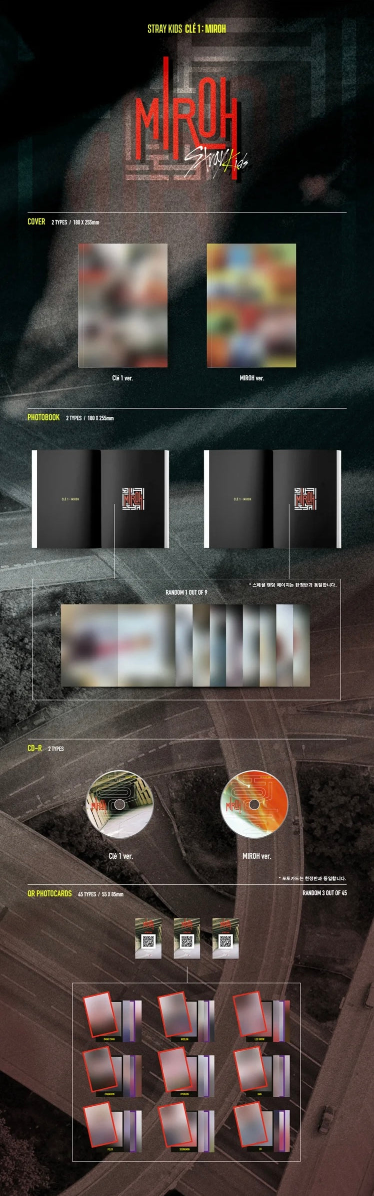Stray Kids - Mini Album [Clé 1 : MIROH] (Normal Edition) (Random ver.)
