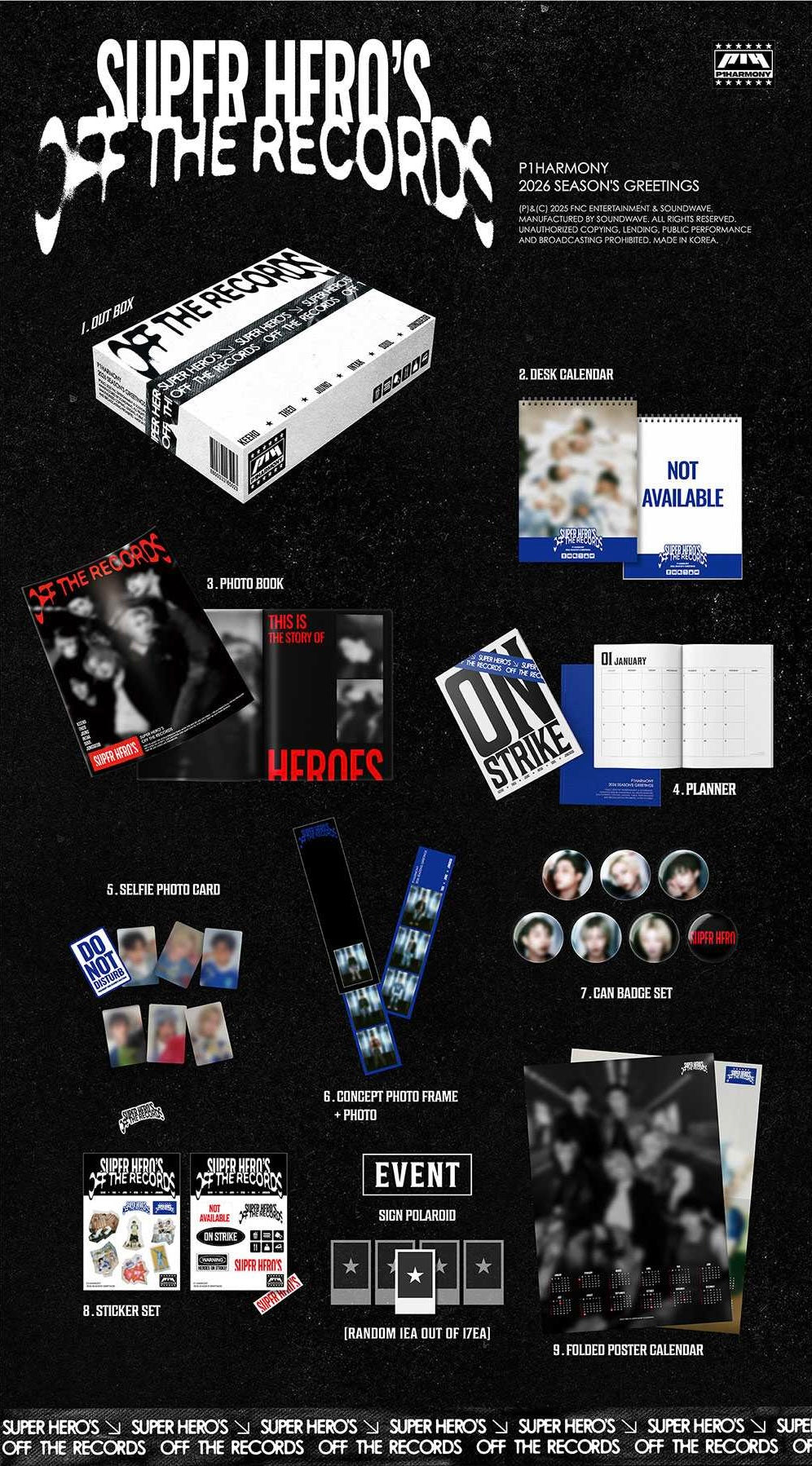 P1Harmony 2026 SEASON'S GREETINGS <SUPER HERO'S OFF THE RECORDS>