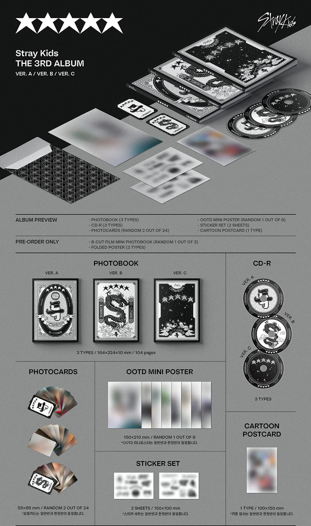 Stray Kids - 3rd ALBUM  [★★★★★ (5-STAR)] (Random ver.)