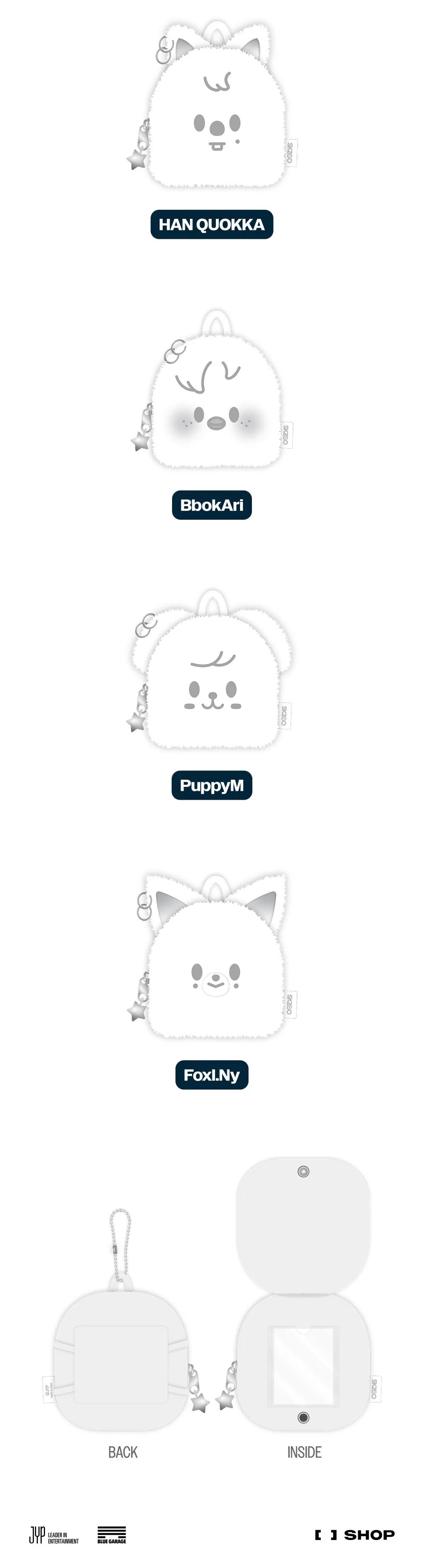 Stray Kids <dominATE : celebrATE> Merch (SKZOO ORIGINAL BACKPACK SILVER ver.)