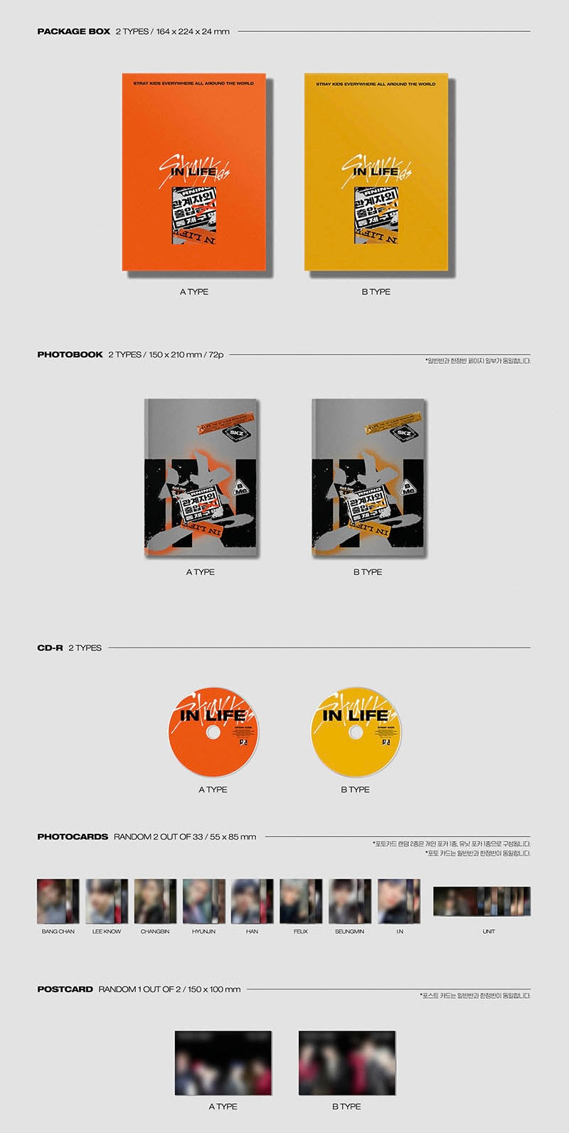 Stray Kids - Repackage Album Vol.1 [IN生 (IN LIFE)] (STANDARD Ver.) (Random ver.)
