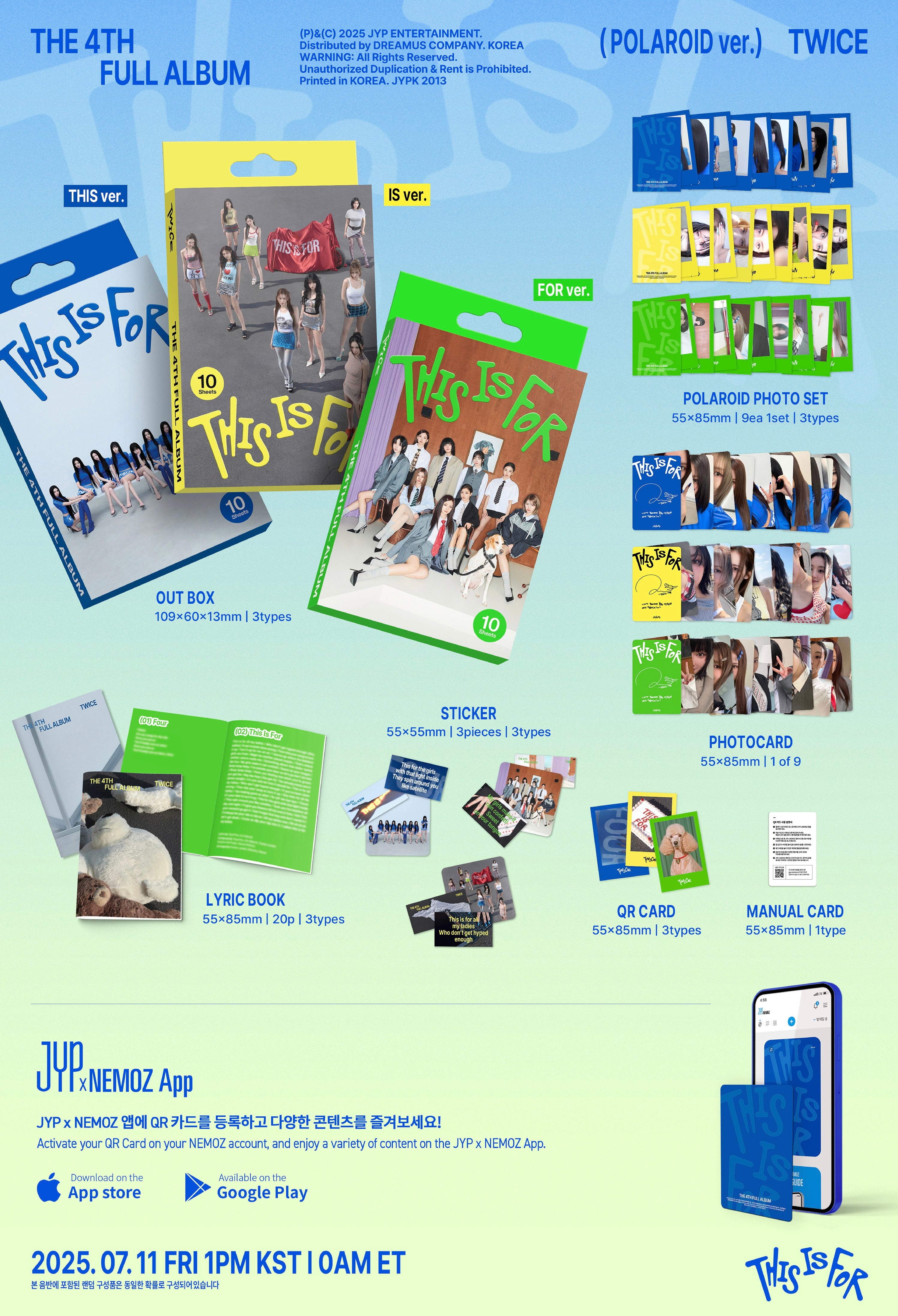 TWICE - 4th Full Album [THIS IS FOR] (POLAROID VER.) (Random ver.)