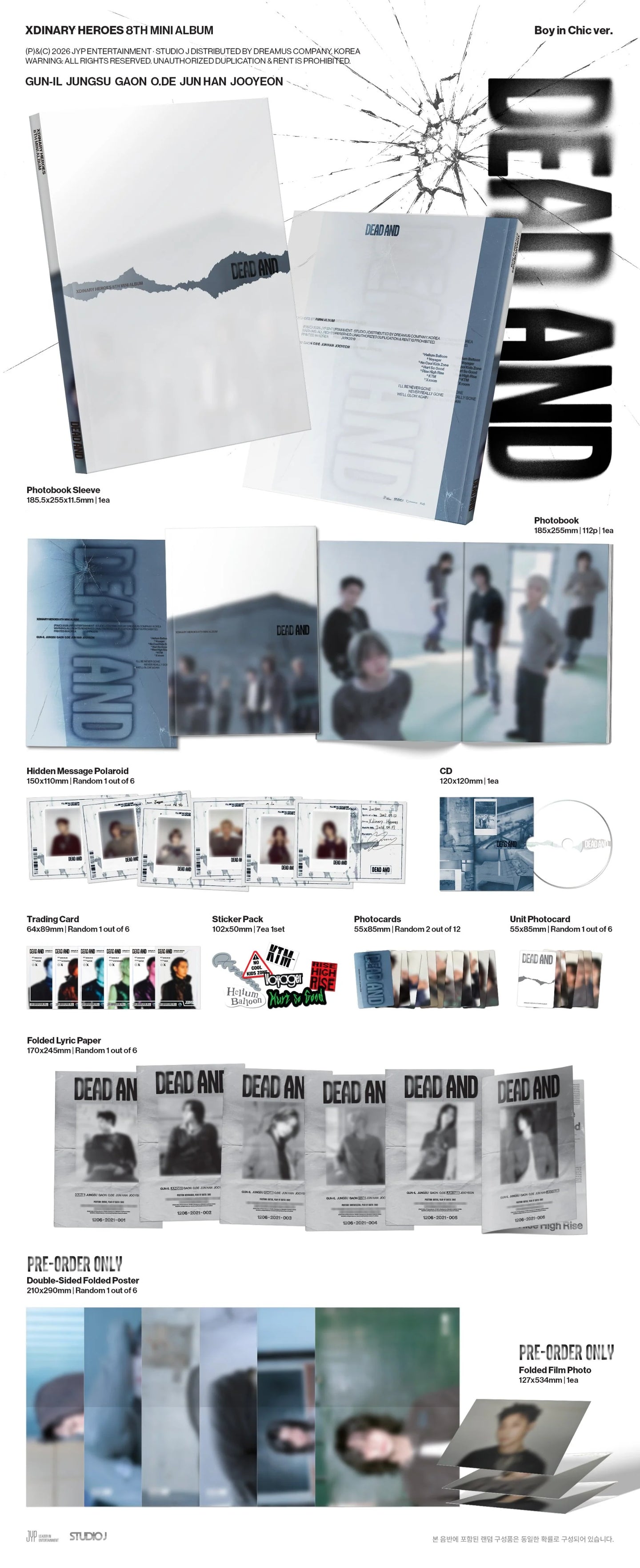 Xdinary Heroes - 8th mini album [DEAD AND] (Photobook Ver.) (random)