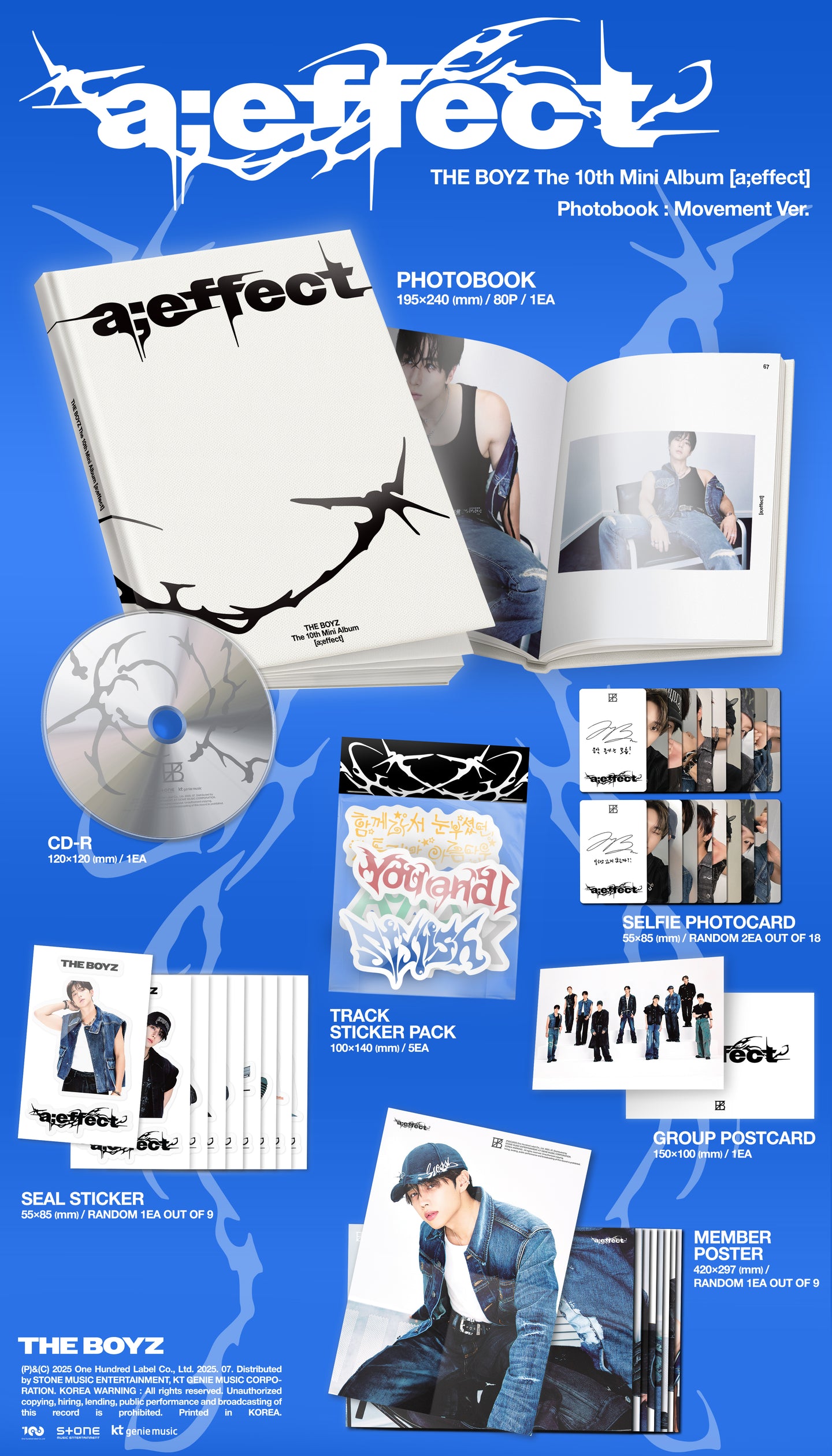 THE BOYZ - a;effect [10th Mini Album]  (Random ver.)