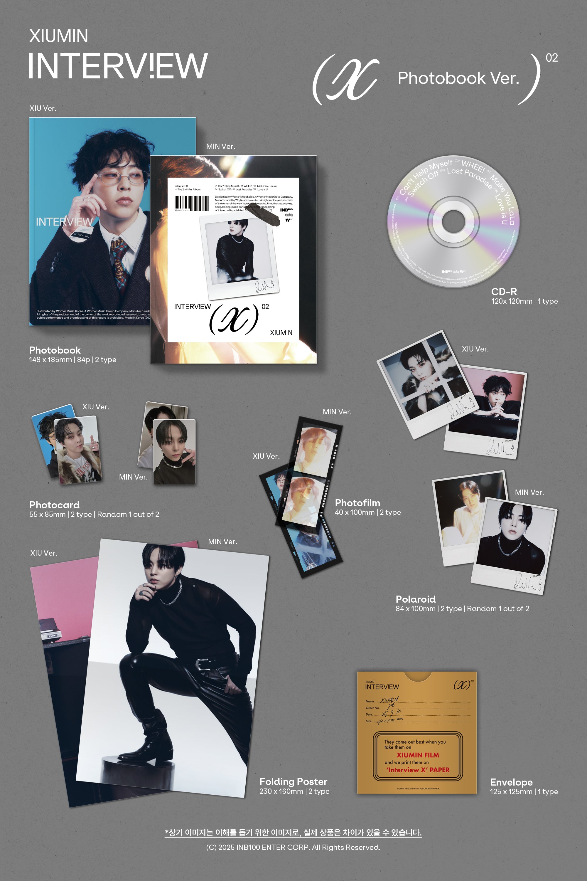XIUMIN (EXO) - Interview X [2nd Mini Album - Photobook Ver.] (Random ver.)