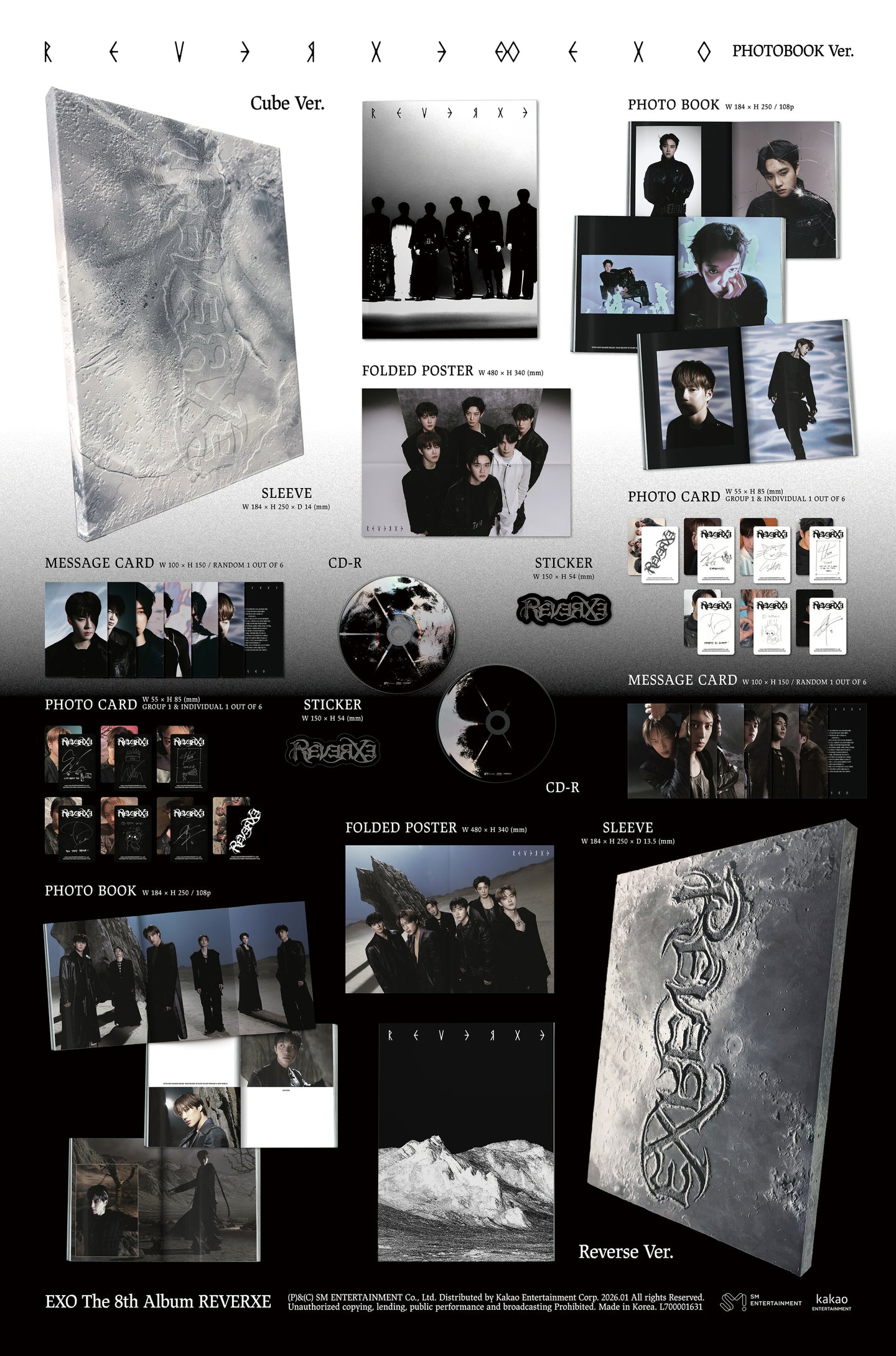 EXO - 8th Full Album [REVERXE] (PHOTOBOOK Ver.) (Random ver.)