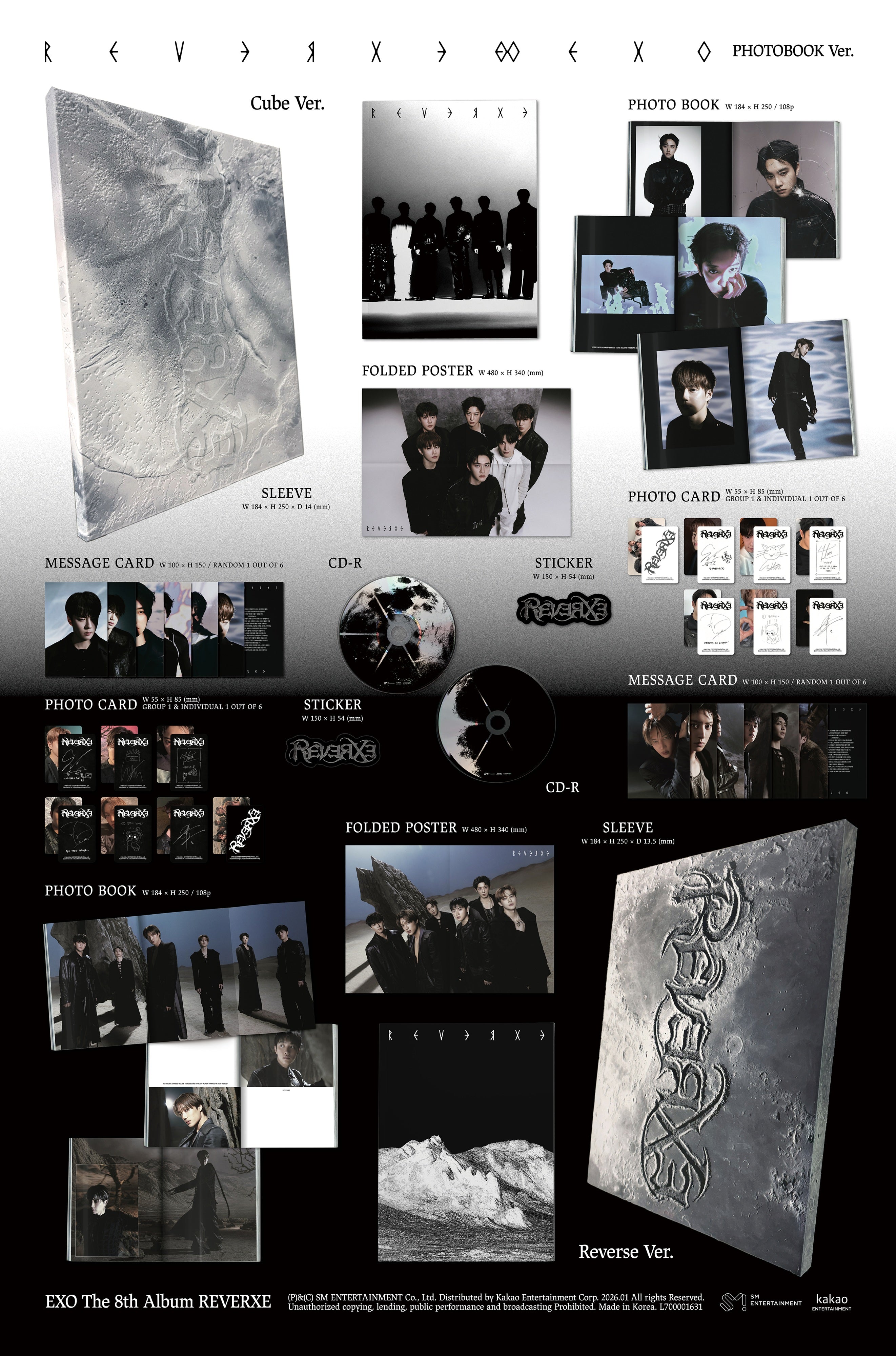 EXO - 8th Full Album [REVERXE] (PHOTOBOOK Ver.) (Random ver.)
