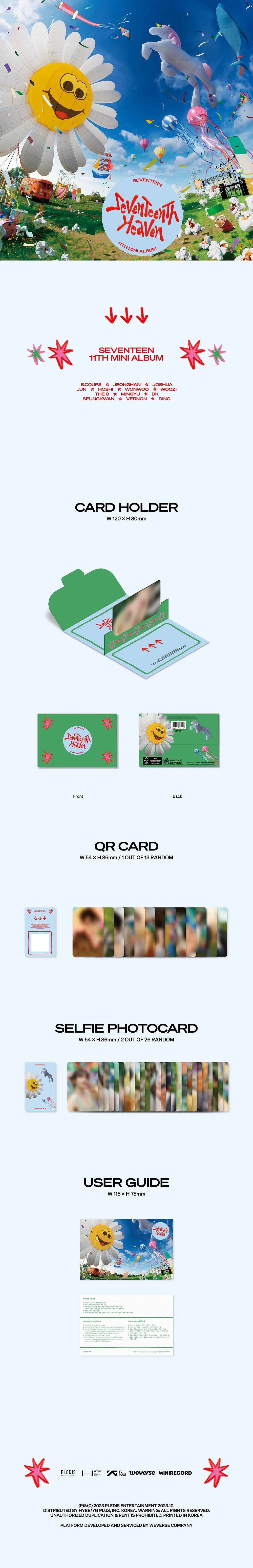 SEVENTEEN - 11TH MINI ALBUM [SEVENTEENTH HEAVEN] (Weverse Ver.)
