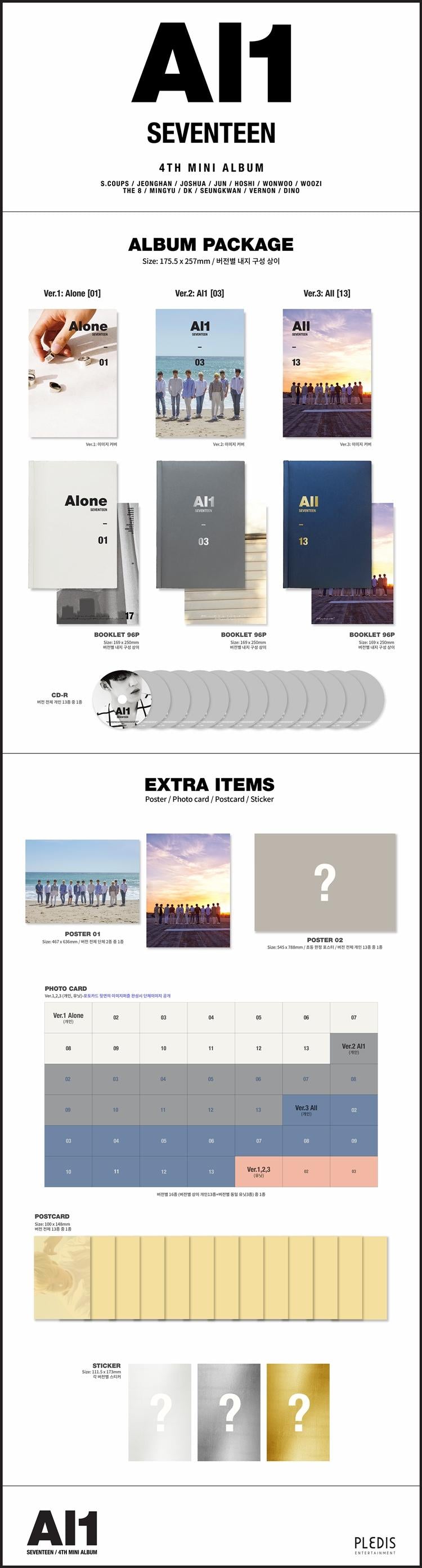 SEVENTEEN - Mini Album Vol. 4 – Al1 (Random ver.)