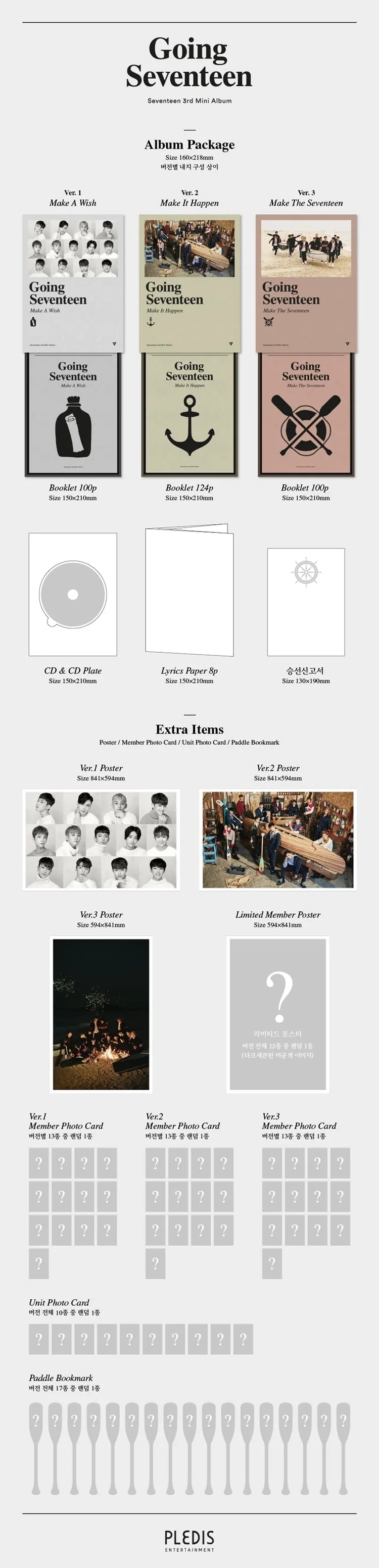 SEVENTEEN - 3RD MINI ALBUM [Going Seventeen] (Random Ver.)