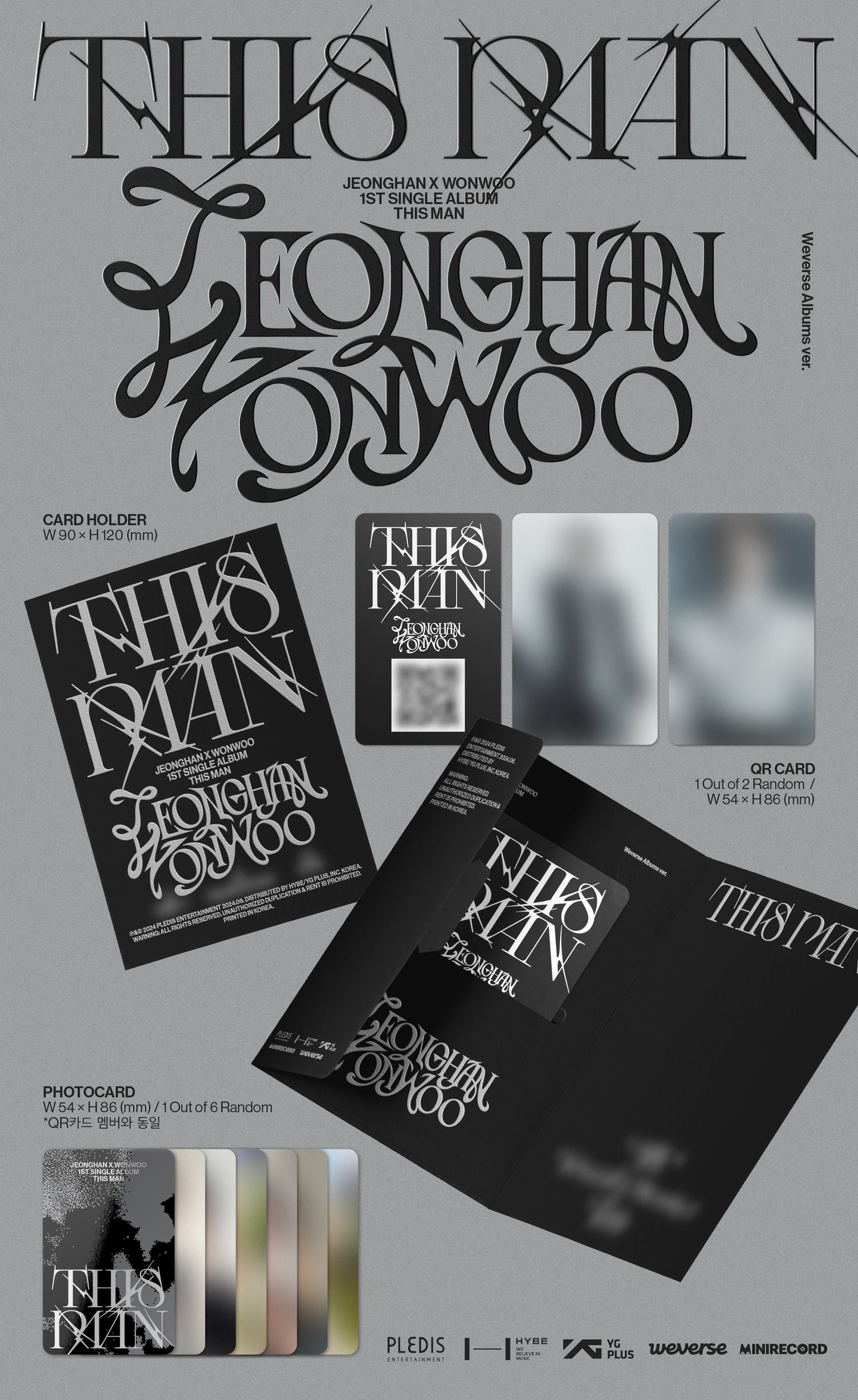 JEONGHAN X WONWOO (SEVENTEEN) – 1st Single Album [THIS MAN] (Weverse ver.)