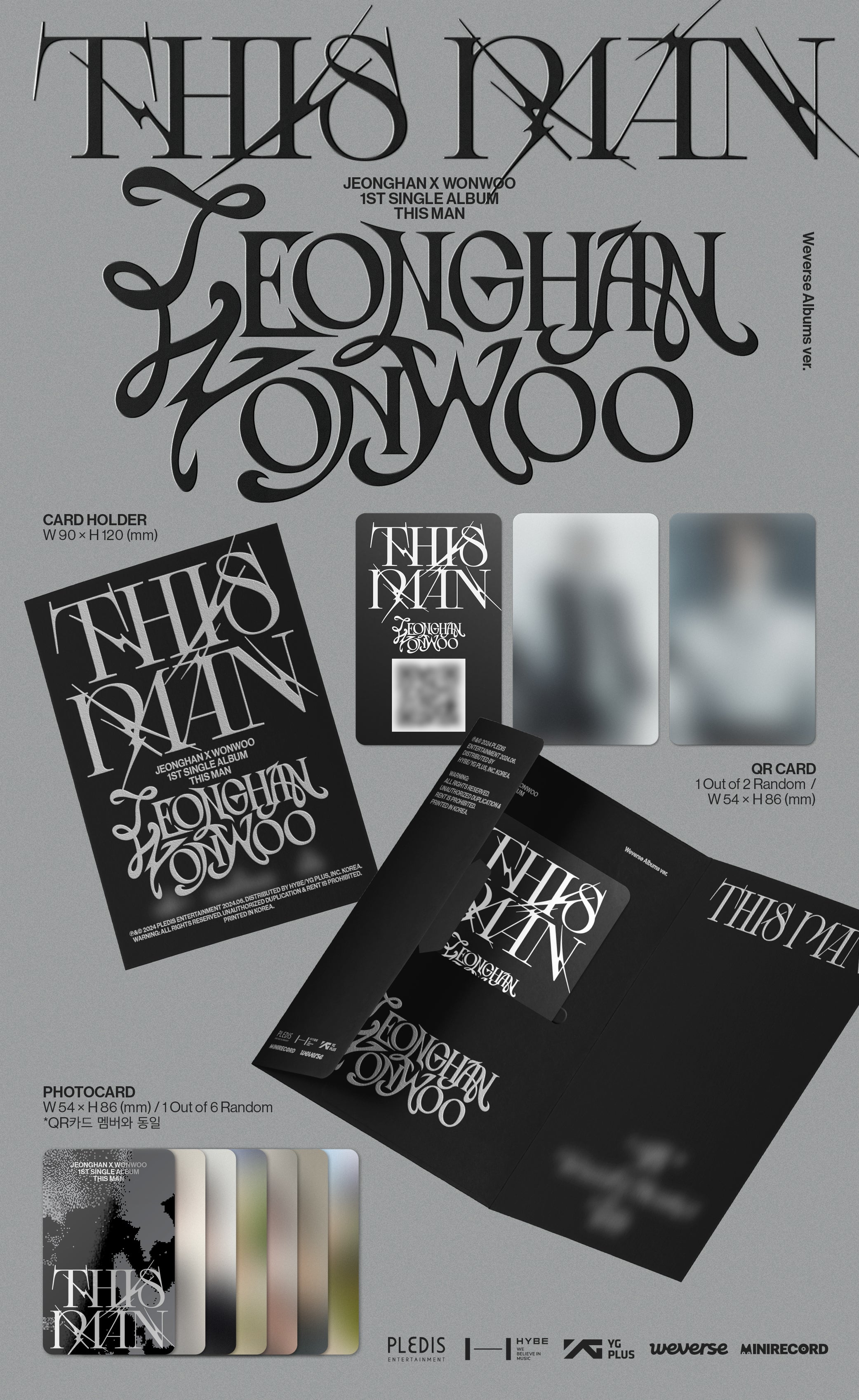 JEONGHAN X WONWOO (SEVENTEEN) – 1st Single Album [THIS MAN] (Weverse ver.)