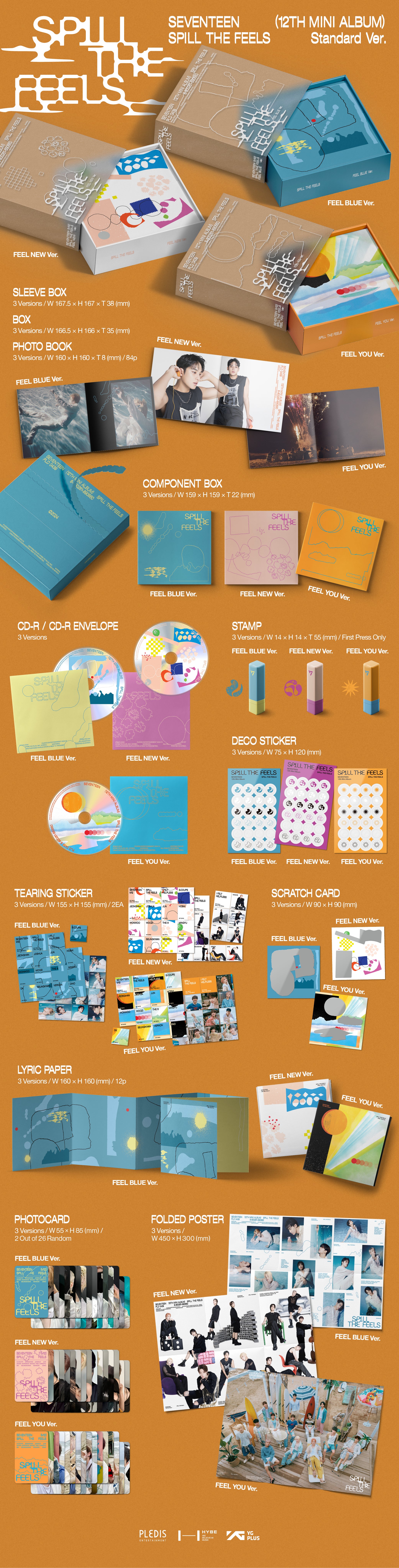 SEVENTEEN - 12th Mini Album [SPILL THE FEELS] (Random ver.)