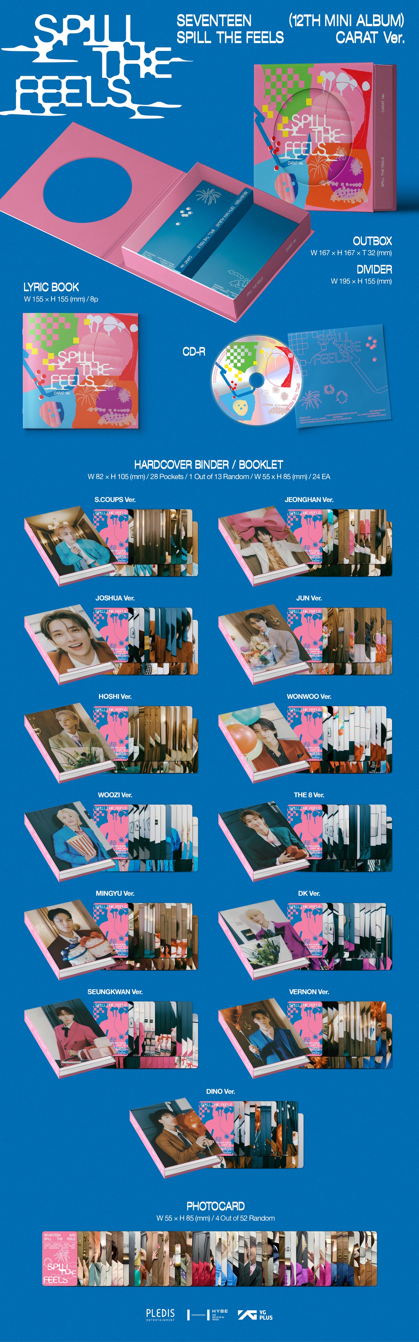 SEVENTEEN - 12th Mini Album [SPILL THE FEELS] (CARAT Ver.) (Random)