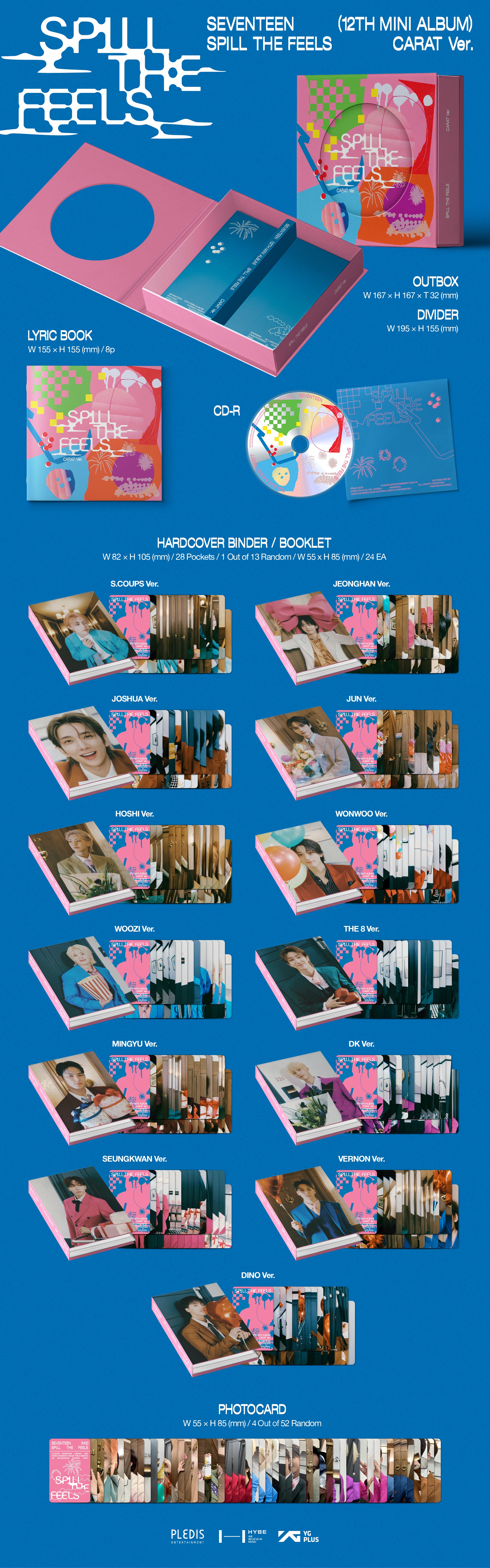 SEVENTEEN - 12th Mini Album [SPILL THE FEELS] (CARAT Ver.) (Random)