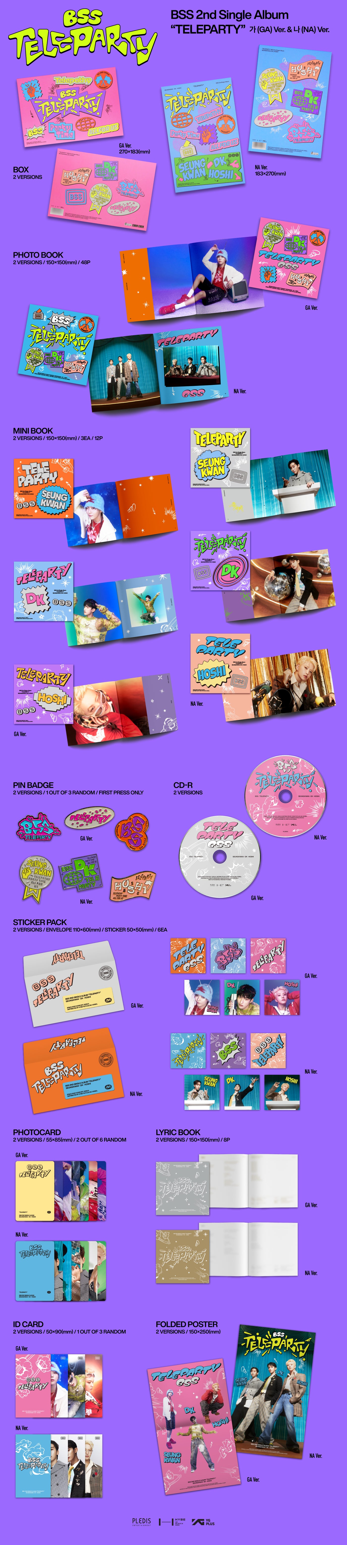 BSS (SEVENTEEN) - BSS 2nd Single Album ‘TELEPARTY’ (Random ver.)
