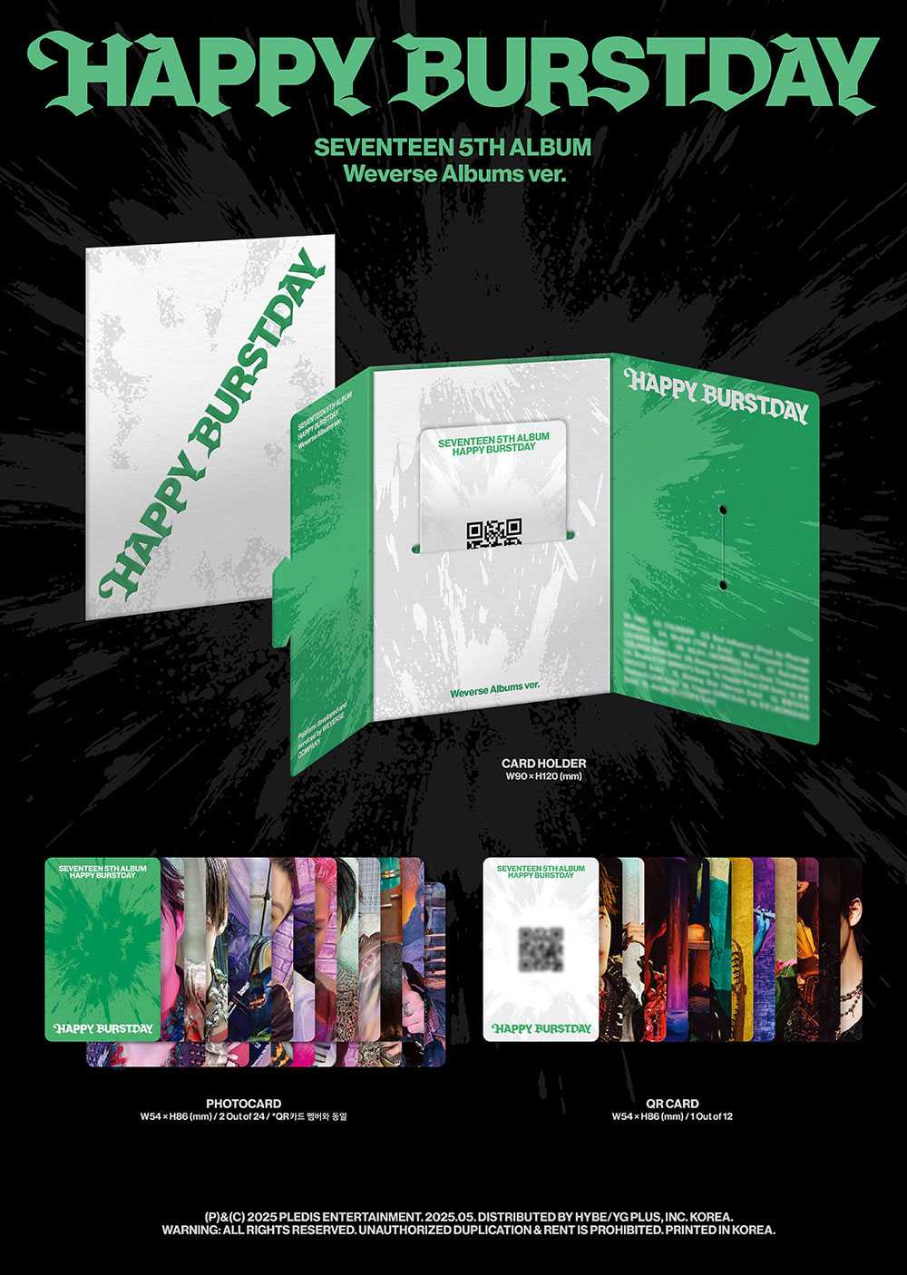 SEVENTEEN - 5th Album ‘HAPPY BURSTDAY’ (Weverse Albums ver.)