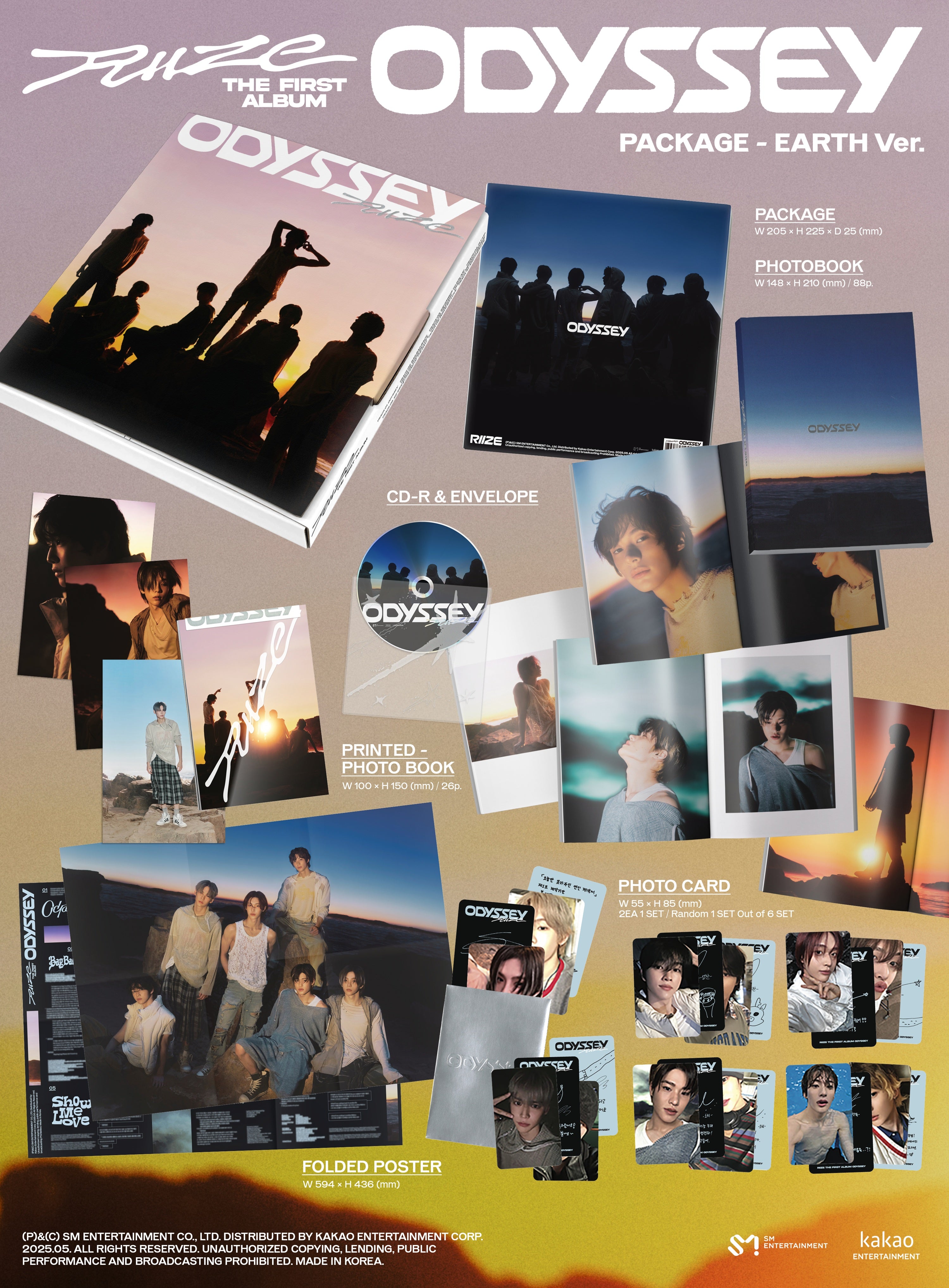 RIIZE - 1st Full Album [ODYSSEY] (PACKAGE Ver.) (Random ver.)