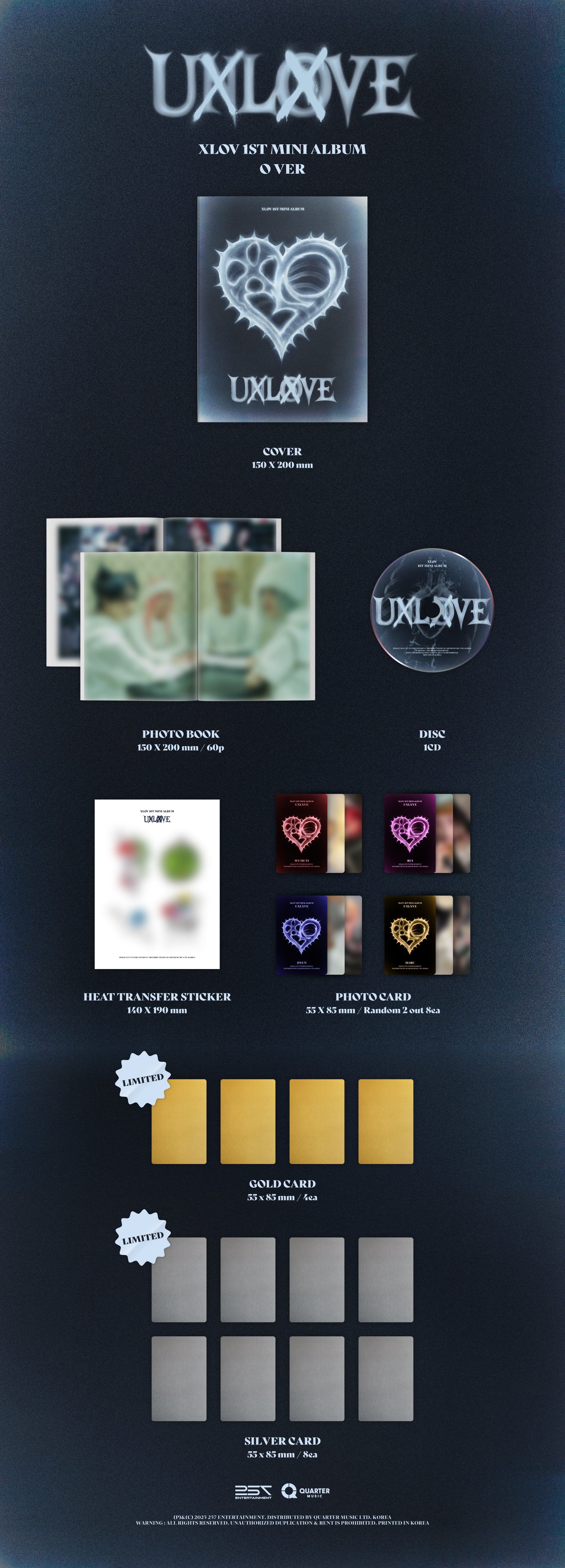 XLOV - UXLXVE [1st Mini Album](Random ver.)