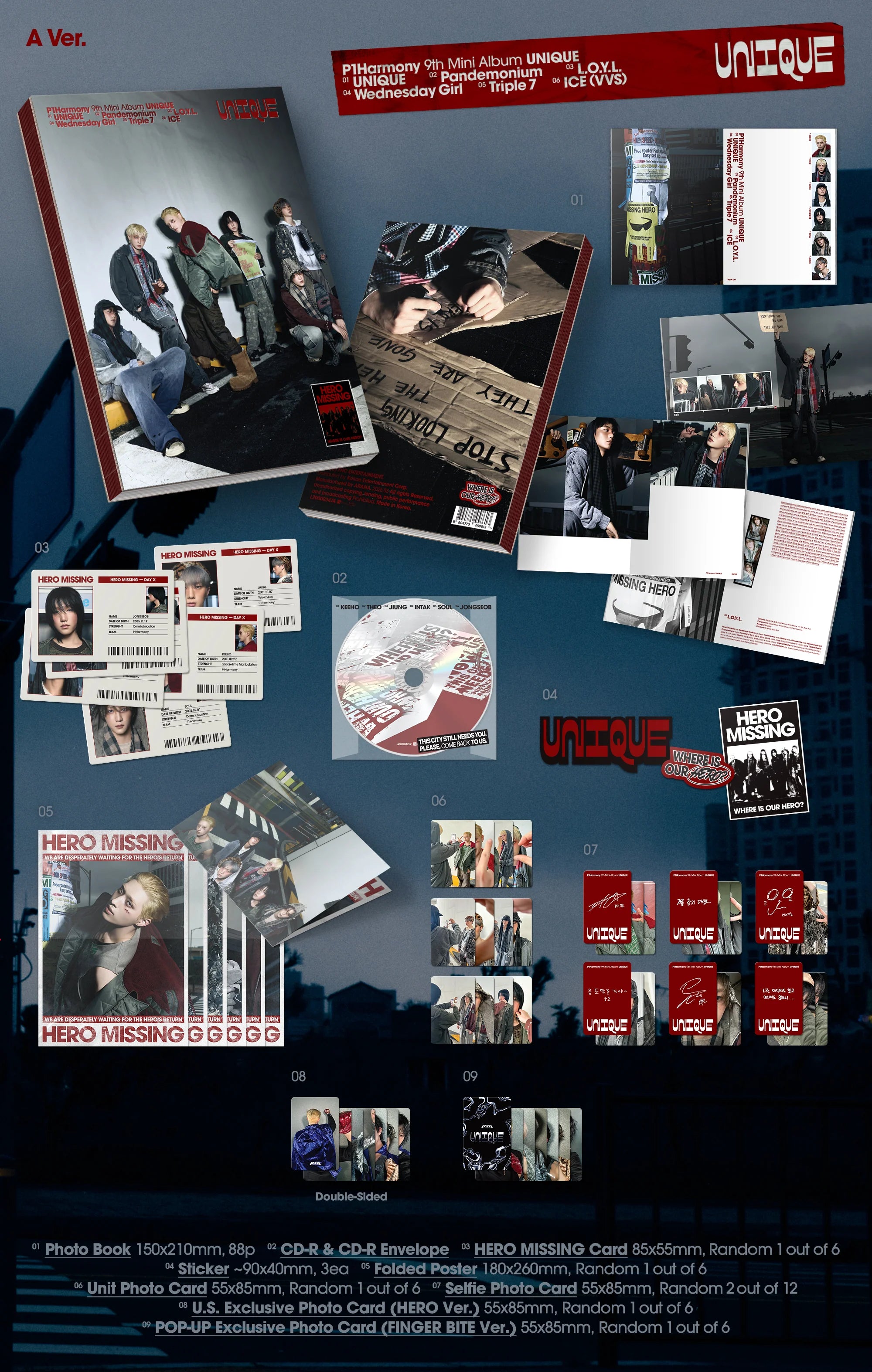 P1Harmony - UNIQUE [9th Mini Album - POP-UP Exclusive Ver.]