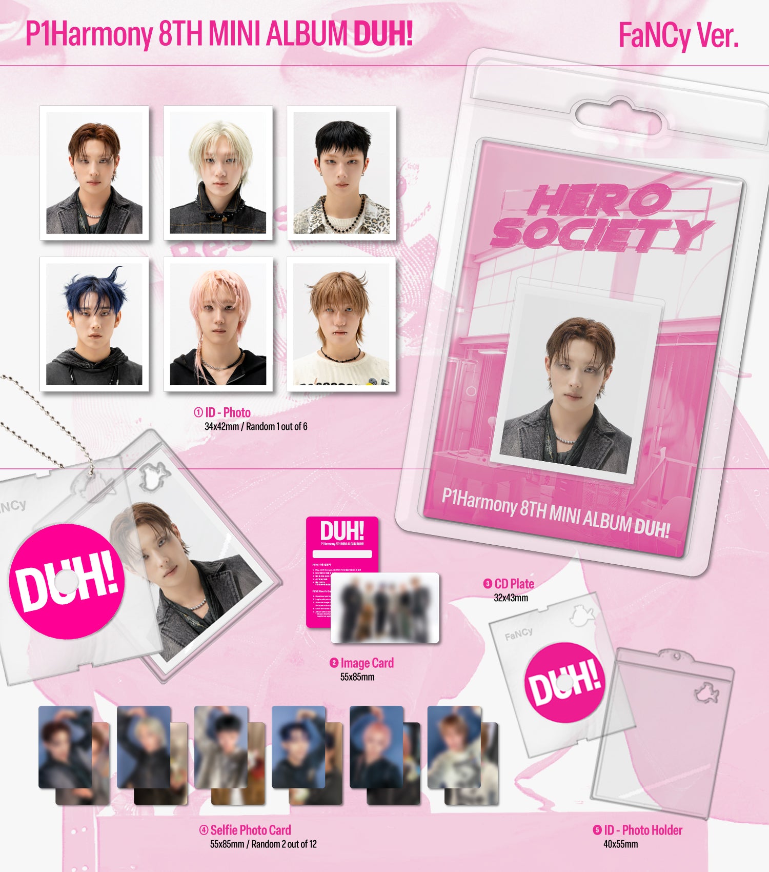 P1Harmony - 8th mini album [DUH!] (FaNCy ver.) (PLVE) (Random ver.)