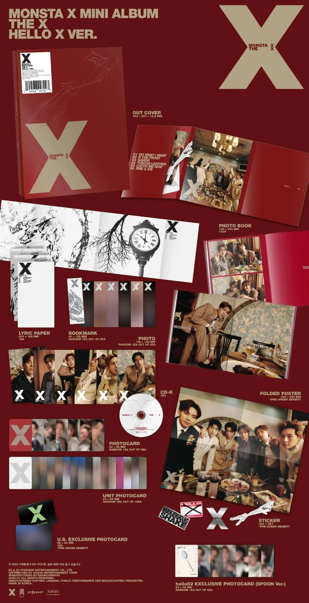 MONSTA X - THE X [13th Mini Album](Random ver.)