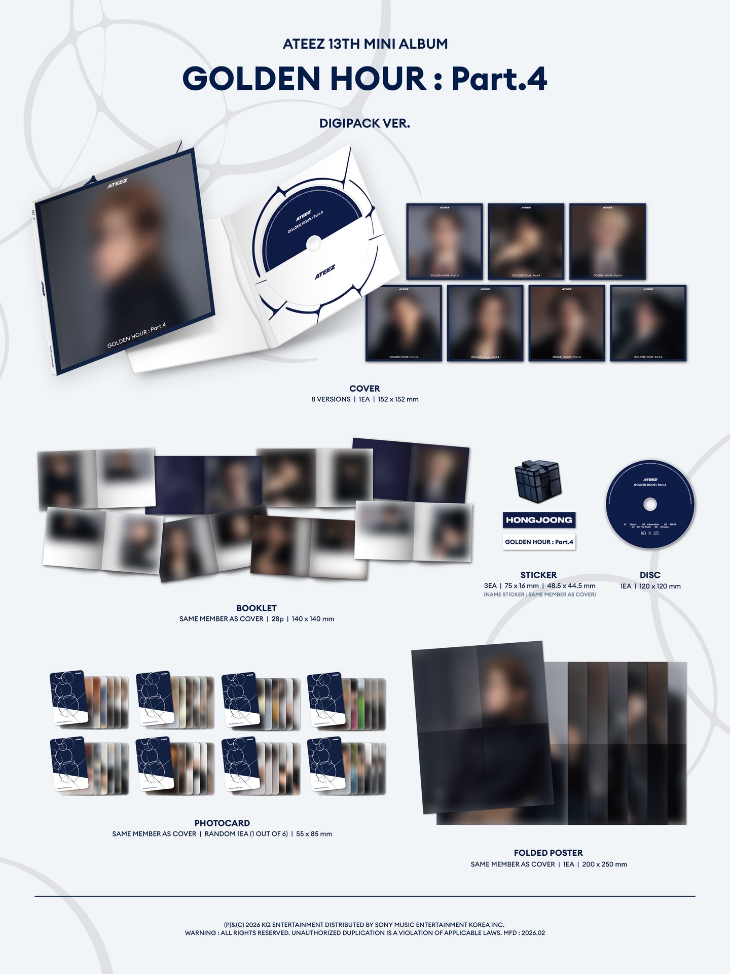 ATEEZ - GOLDEN HOUR : Part.4 (Digipack ver.)(Random ver.)