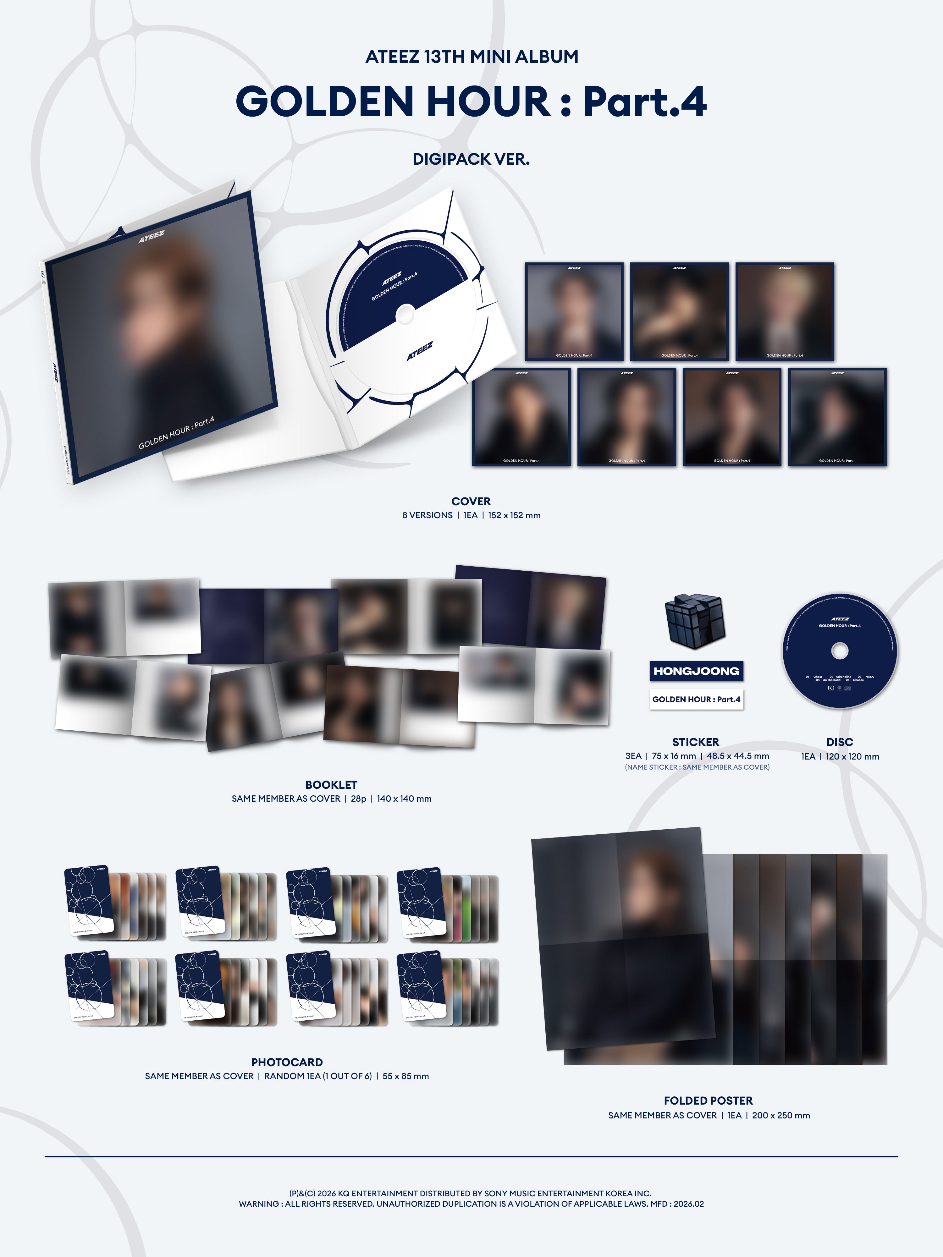 ATEEZ - GOLDEN HOUR : Part.4 (Digipack ver.)(Random ver.)