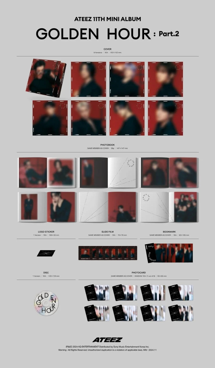 ATEEZ – 10th Mini Album [GOLDEN HOUR : Part.2] (Digipack ver.)(Random ver.)