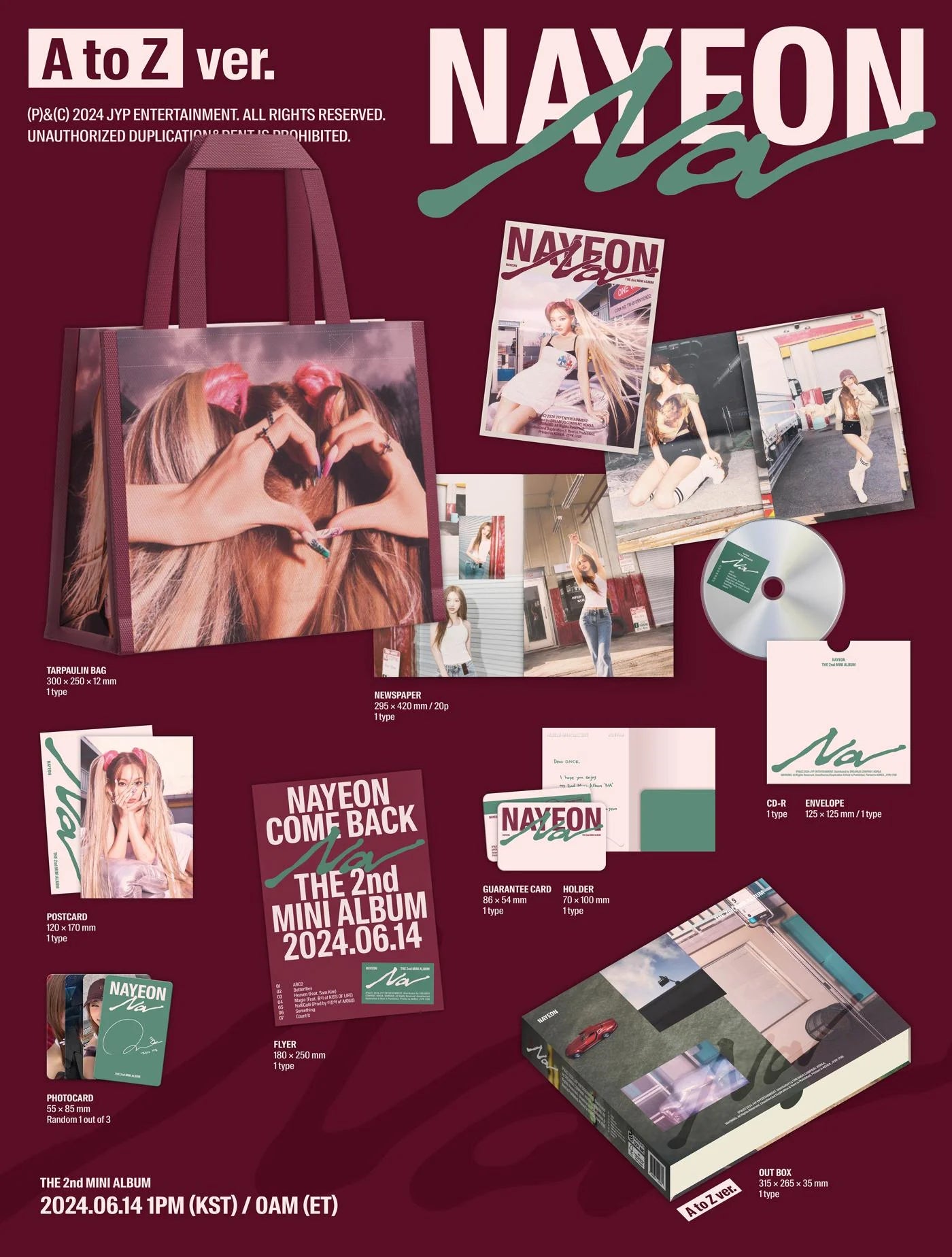 NAYEON (TWICE) – The 2nd Mini Album [NA] (Limited Edition A to Z ver.)