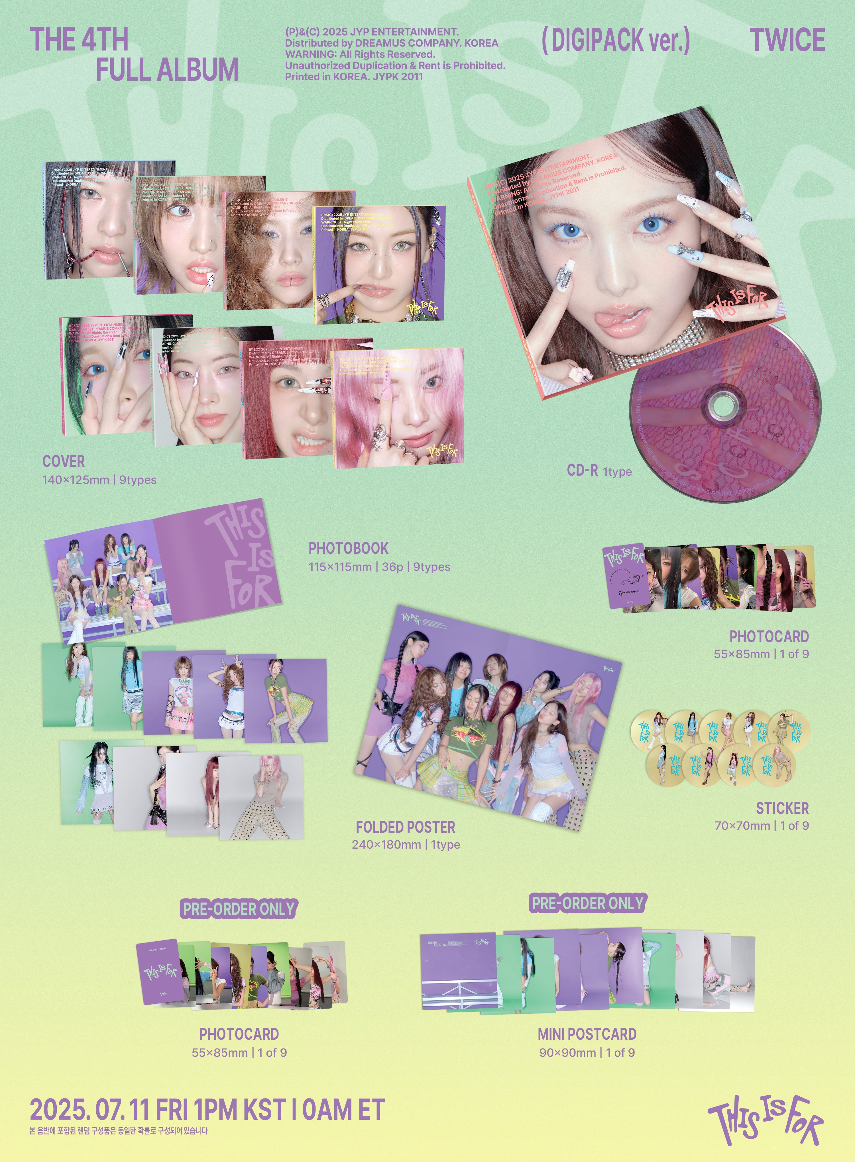 TWICE - 4th Full Album [THIS IS FOR] (DIGIPACK ver.) (Random ver.)
