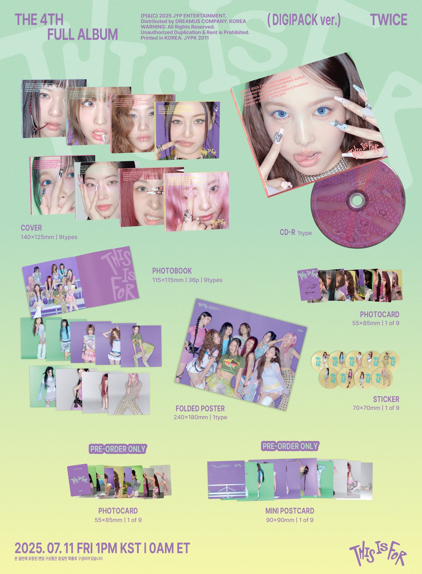 TWICE - 4th Full Album [THIS IS FOR] (DIGIPACK ver.) (Random ver.)