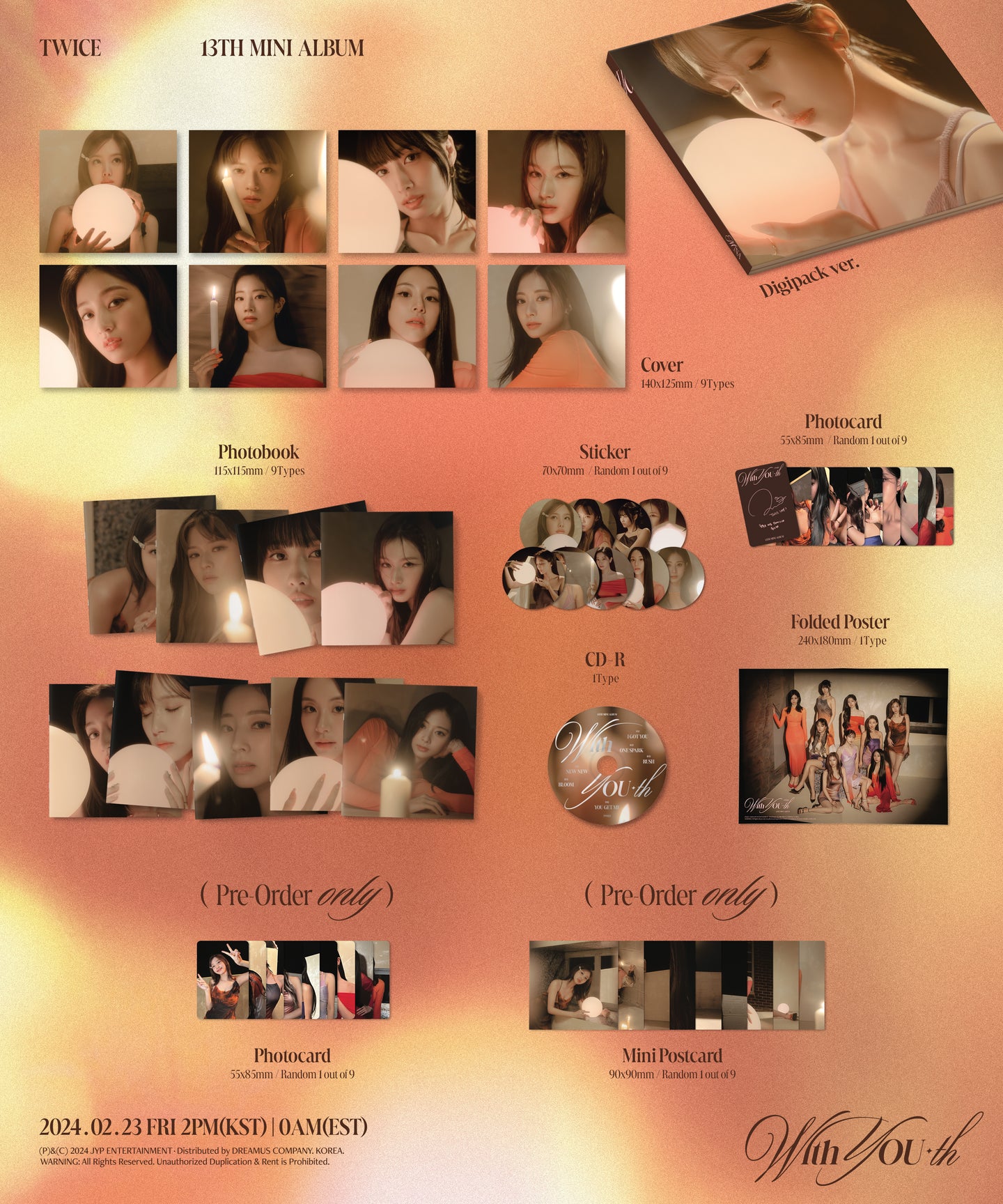TWICE - With YOU-th (Digipack Ver.) (Random ver.)